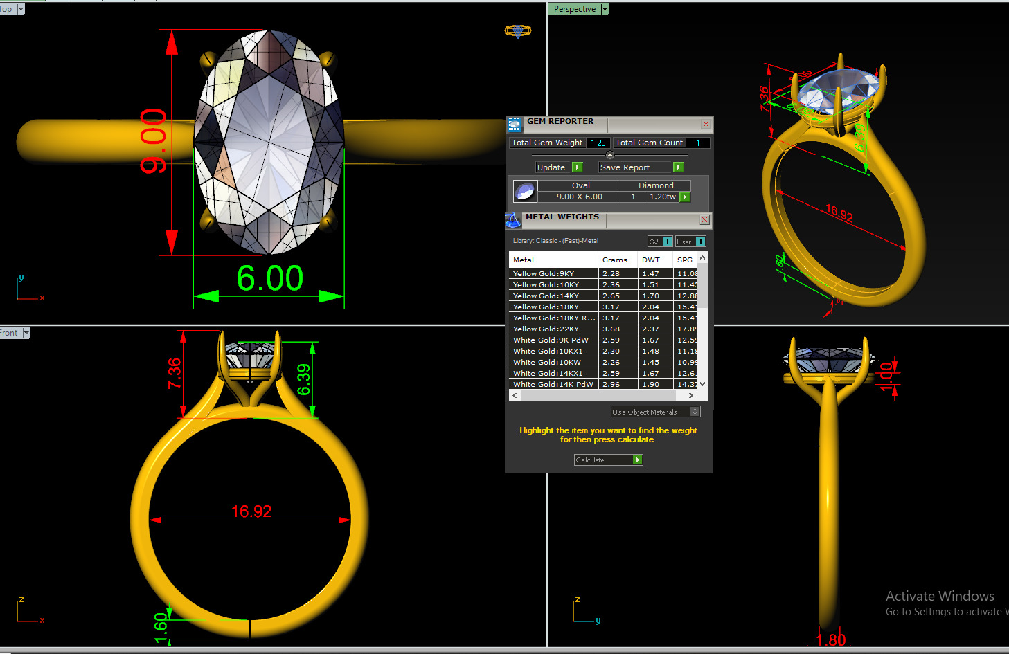 Mono Diamond Solitaire Ring 360 animation renders 3dm stl 3D print model_3