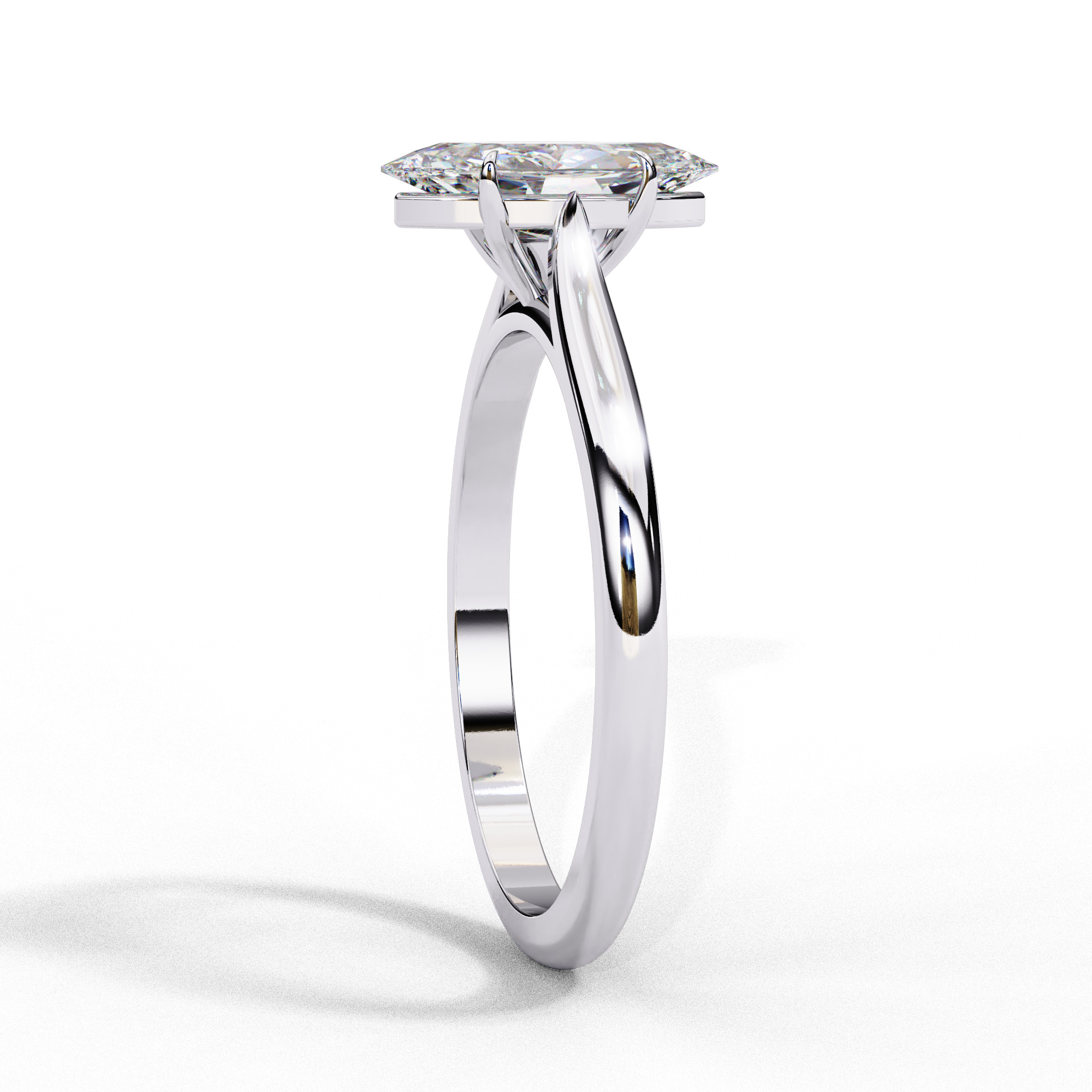 Mono Diamond Solitaire Ring 360 animation renders 3dm stl 3D print model_11