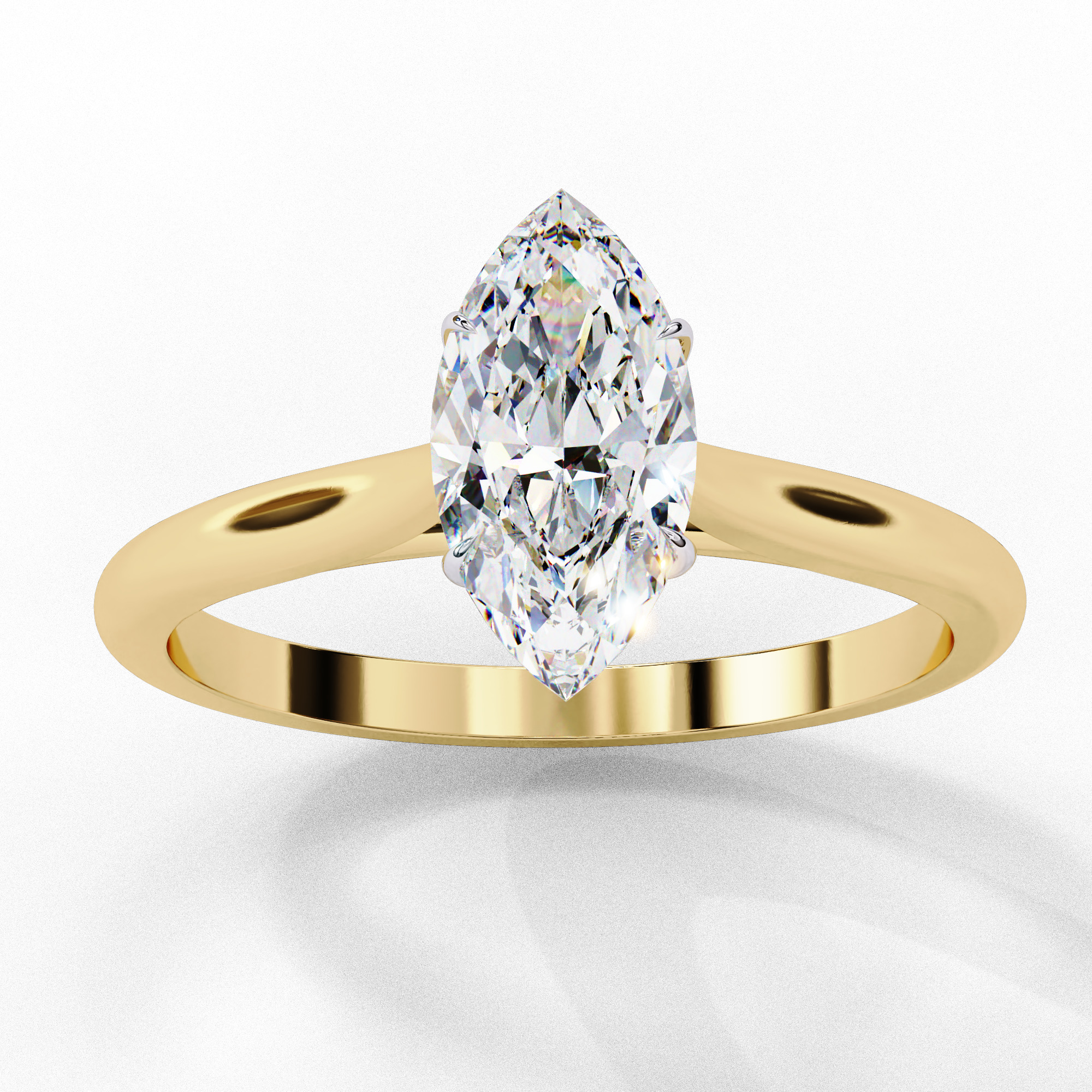 Mono Diamond Solitaire Ring 360 animation renders 3dm stl 3D print model_9