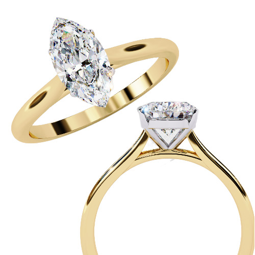 Mono Diamond Solitaire Ring 360 animation renders 3dm stl 3D print model_3