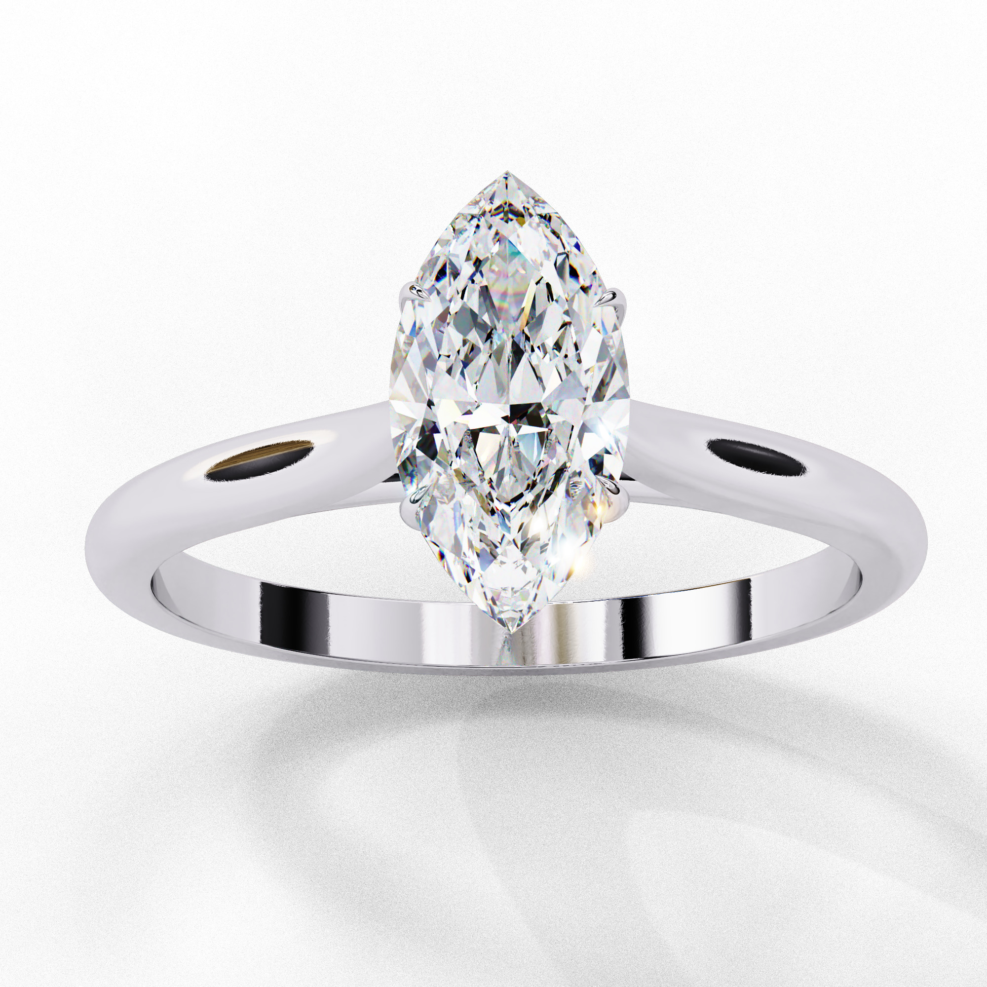 Mono Diamond Solitaire Ring 360 animation renders 3dm stl 3D print model_10
