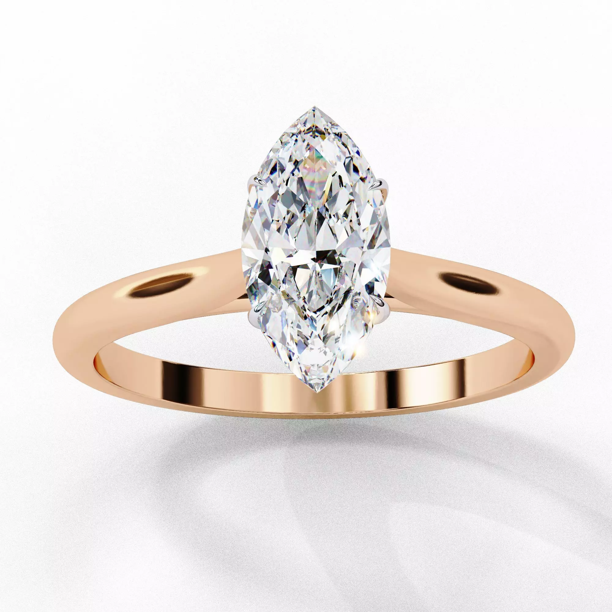 Mono Diamond Solitaire Ring 360 animation renders 3dm stl 3D print model_0