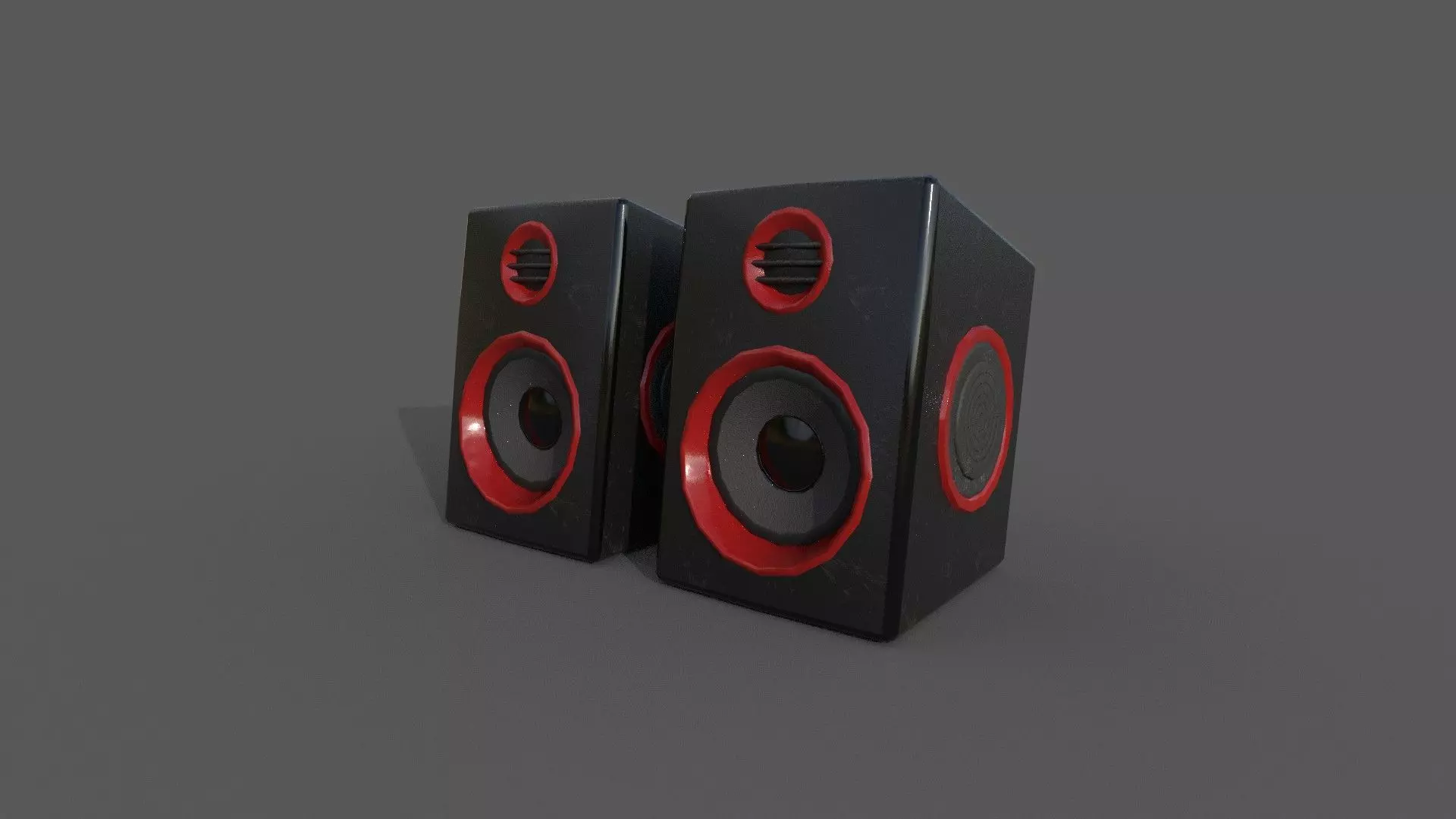 JALTECH USB Super Bass Speakers 3D model Low Poly Low-poly 3D model_0