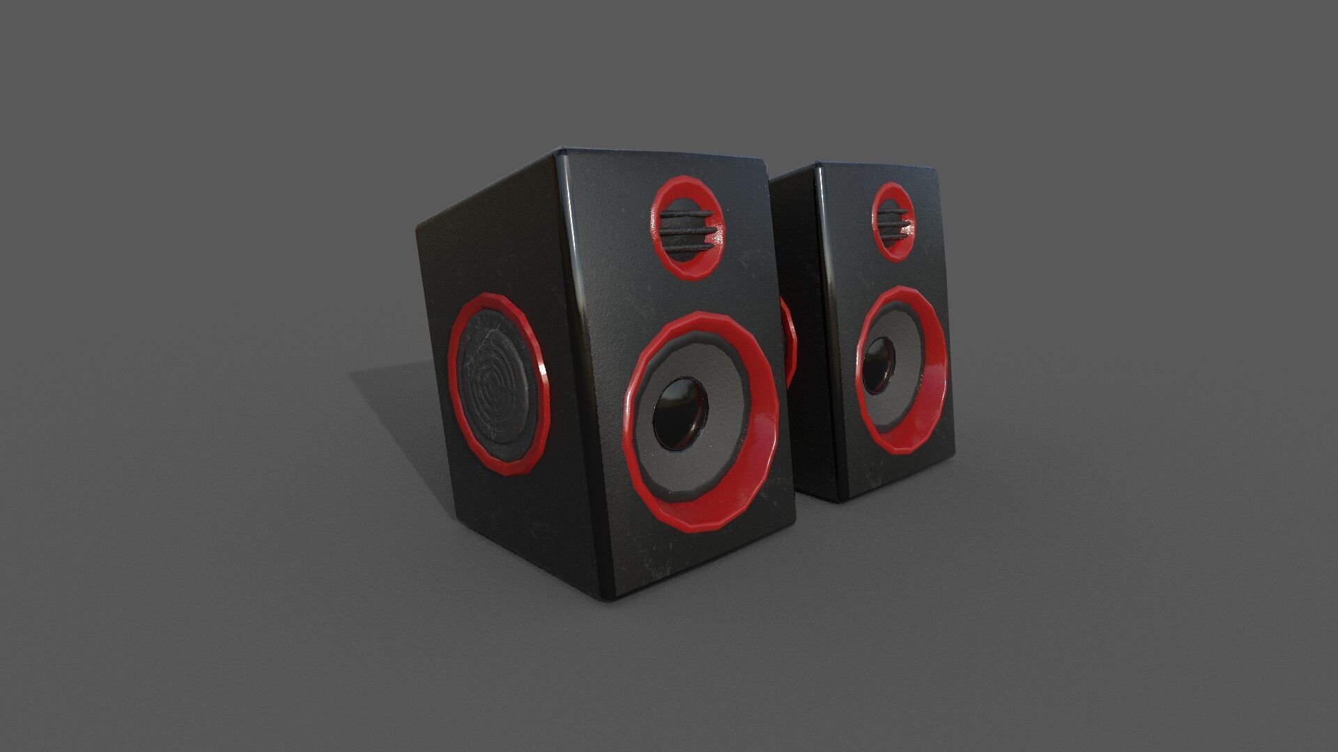 JALTECH USB Super Bass Speakers 3D model Low Poly Low-poly 3D model_1