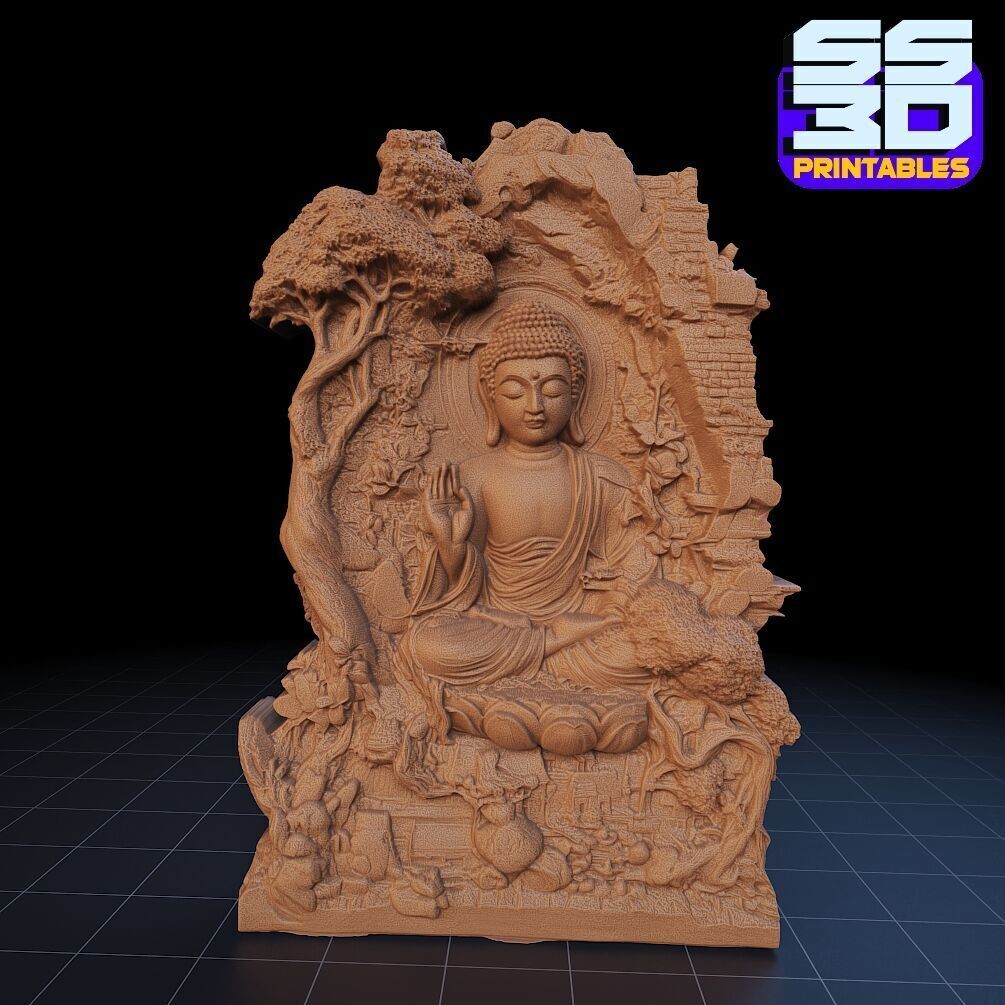 Buddha Serenity stl 3D print model_4