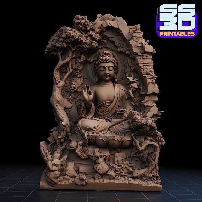 Buddha Serenity stl 3D print model_3