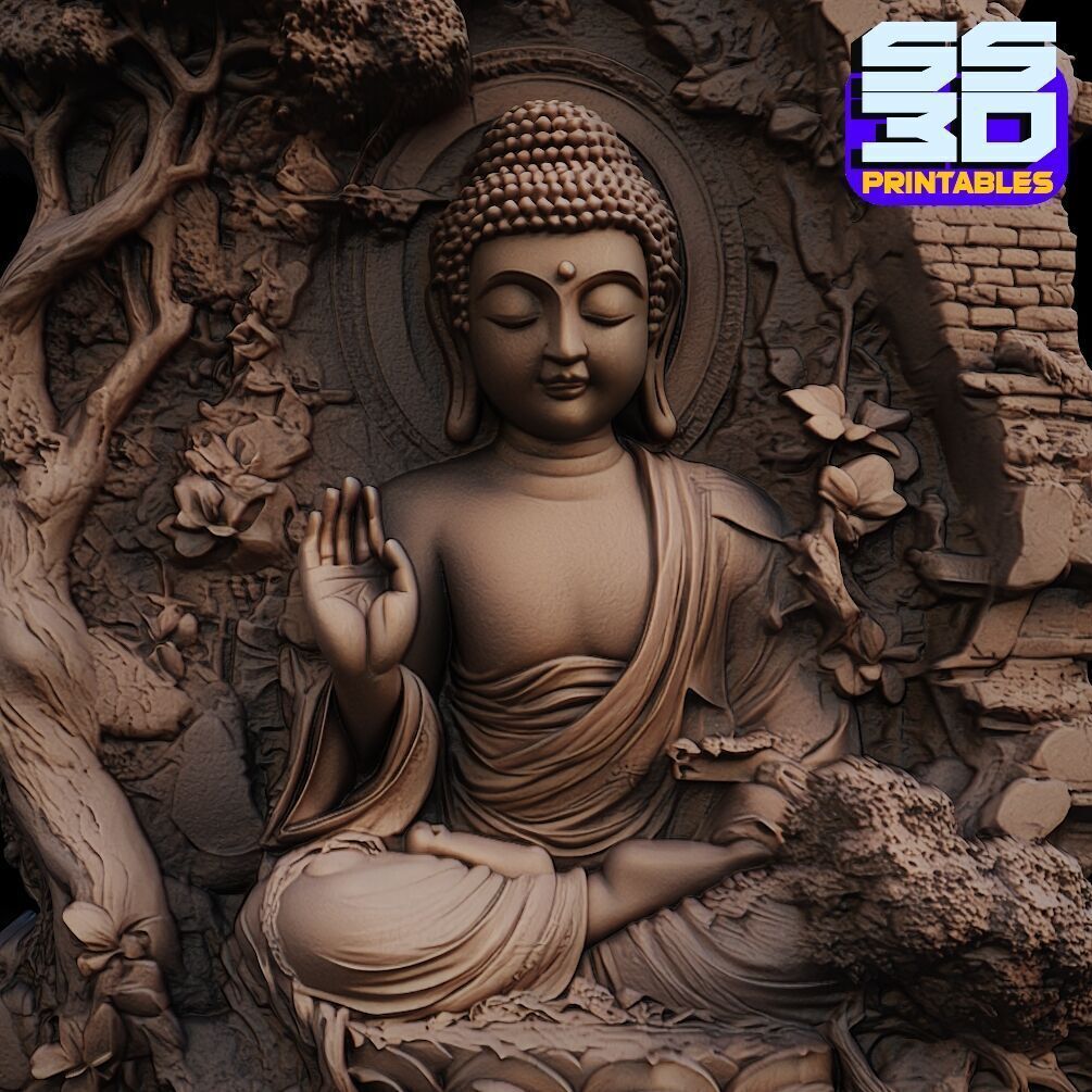 Buddha Serenity stl 3D print model_1