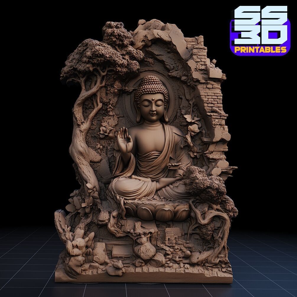 Buddha Serenity stl 3D print model_2
