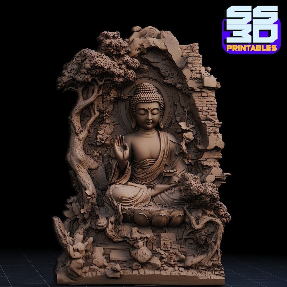 Buddha Serenity stl 3D print model_8