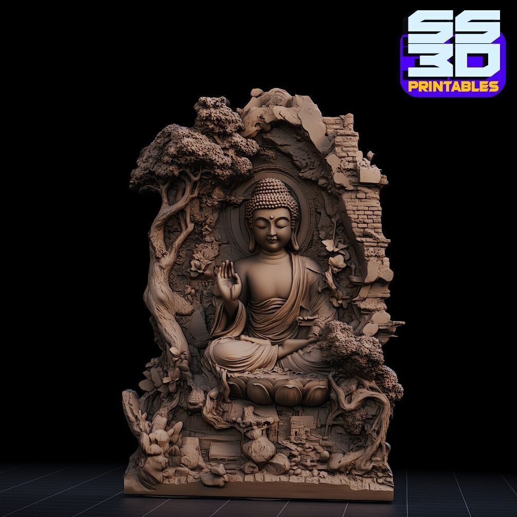 Buddha Serenity stl 3D print model_6