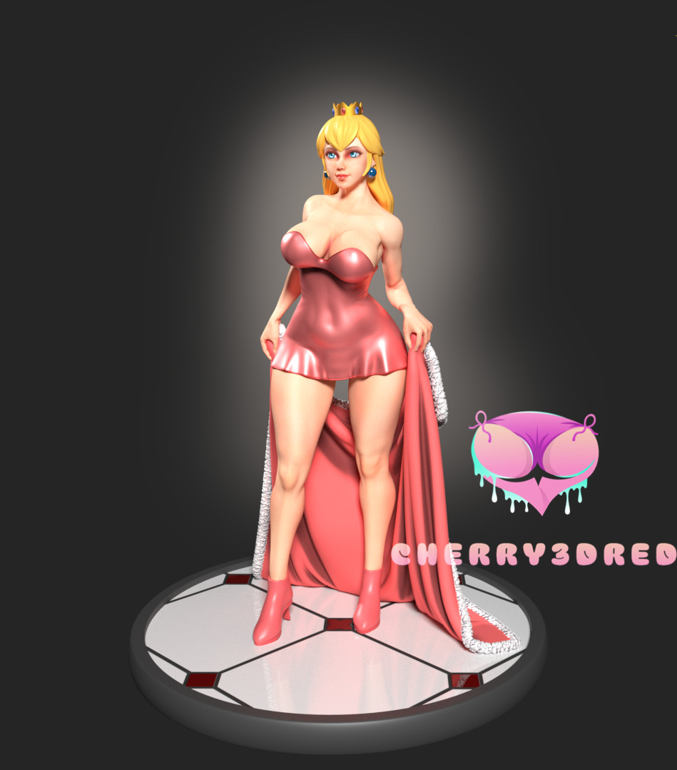 NSFW Princess Peach Futa and Non Futa 3D print model_4