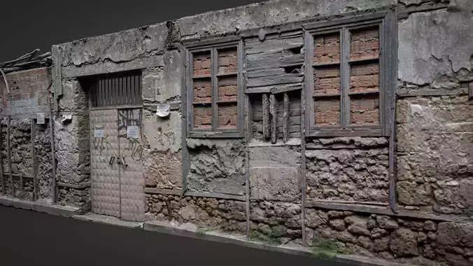 Old Abandoned Stone Wall