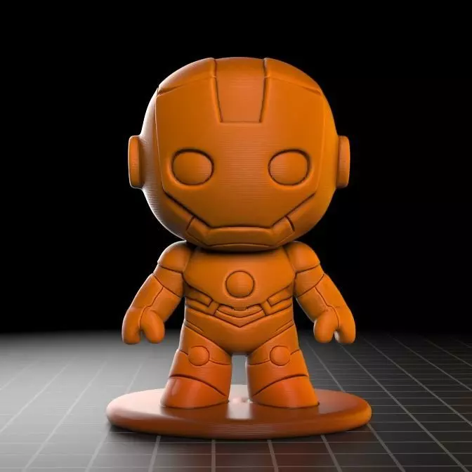 Cute Iron Man 3D Free 3D print model