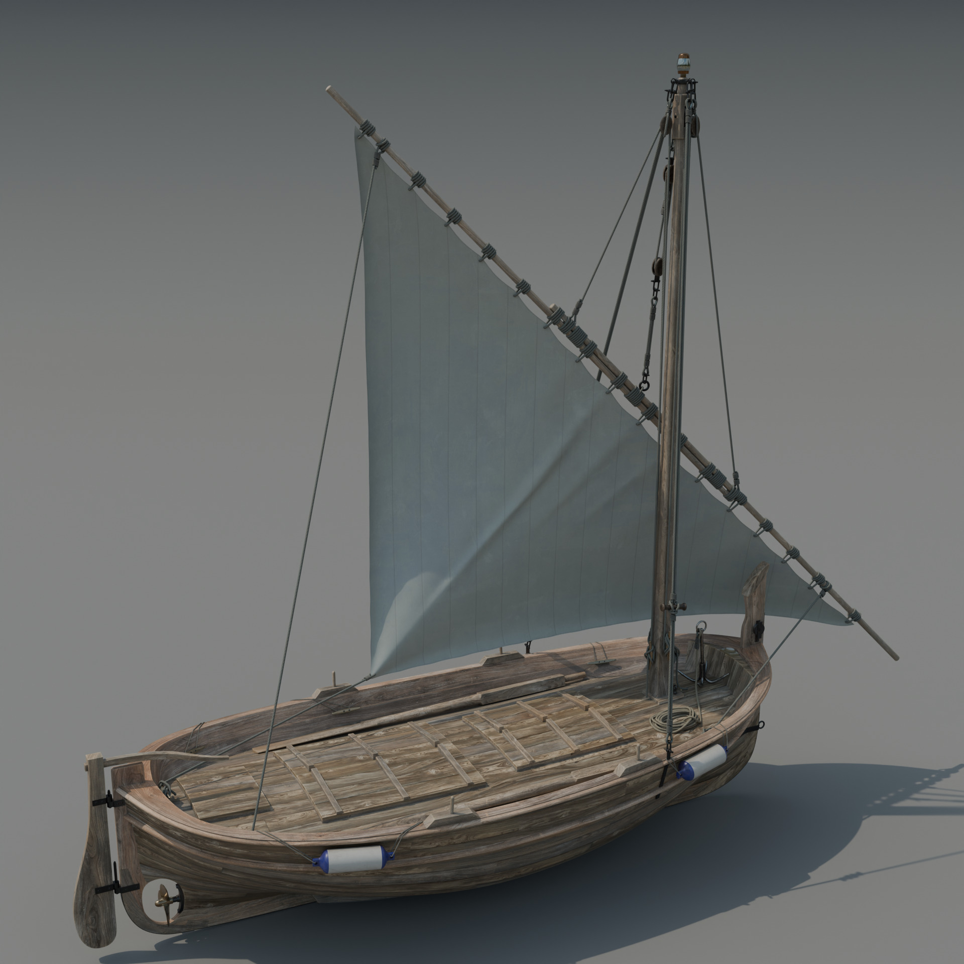 Llaut Spanish Boat 3D model_9