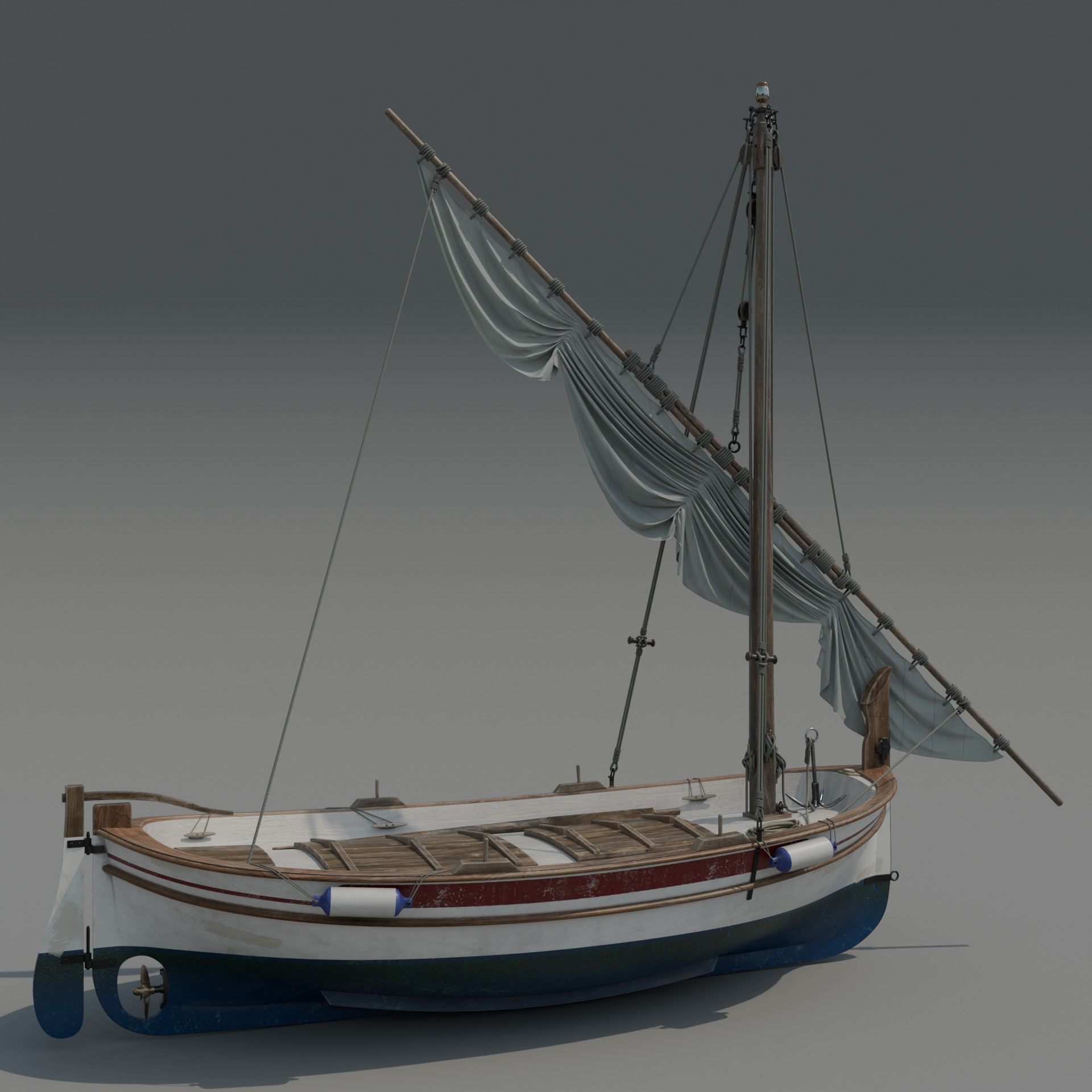 Llaut Spanish Boat 3D model_22