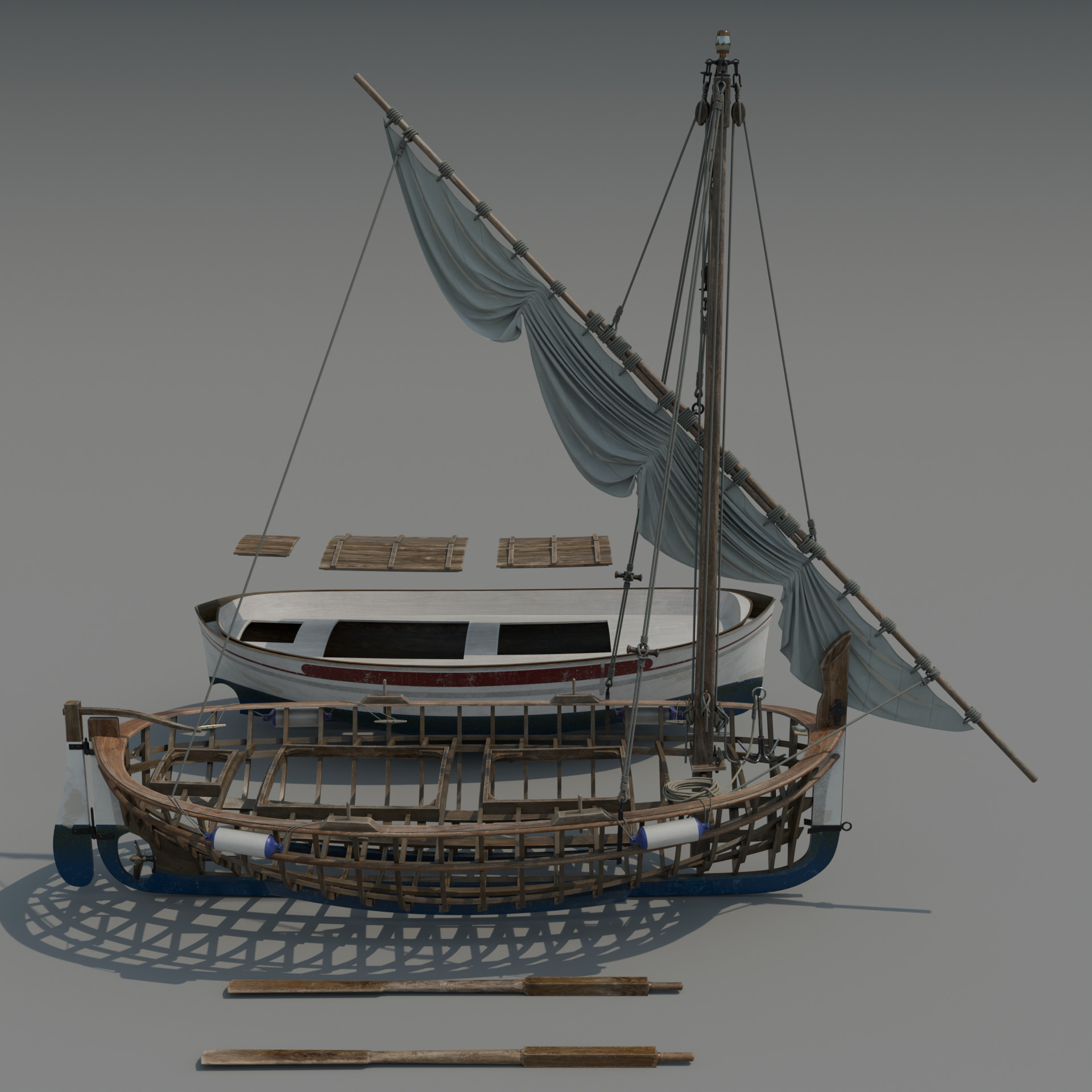 Llaut Spanish Boat 3D model_26