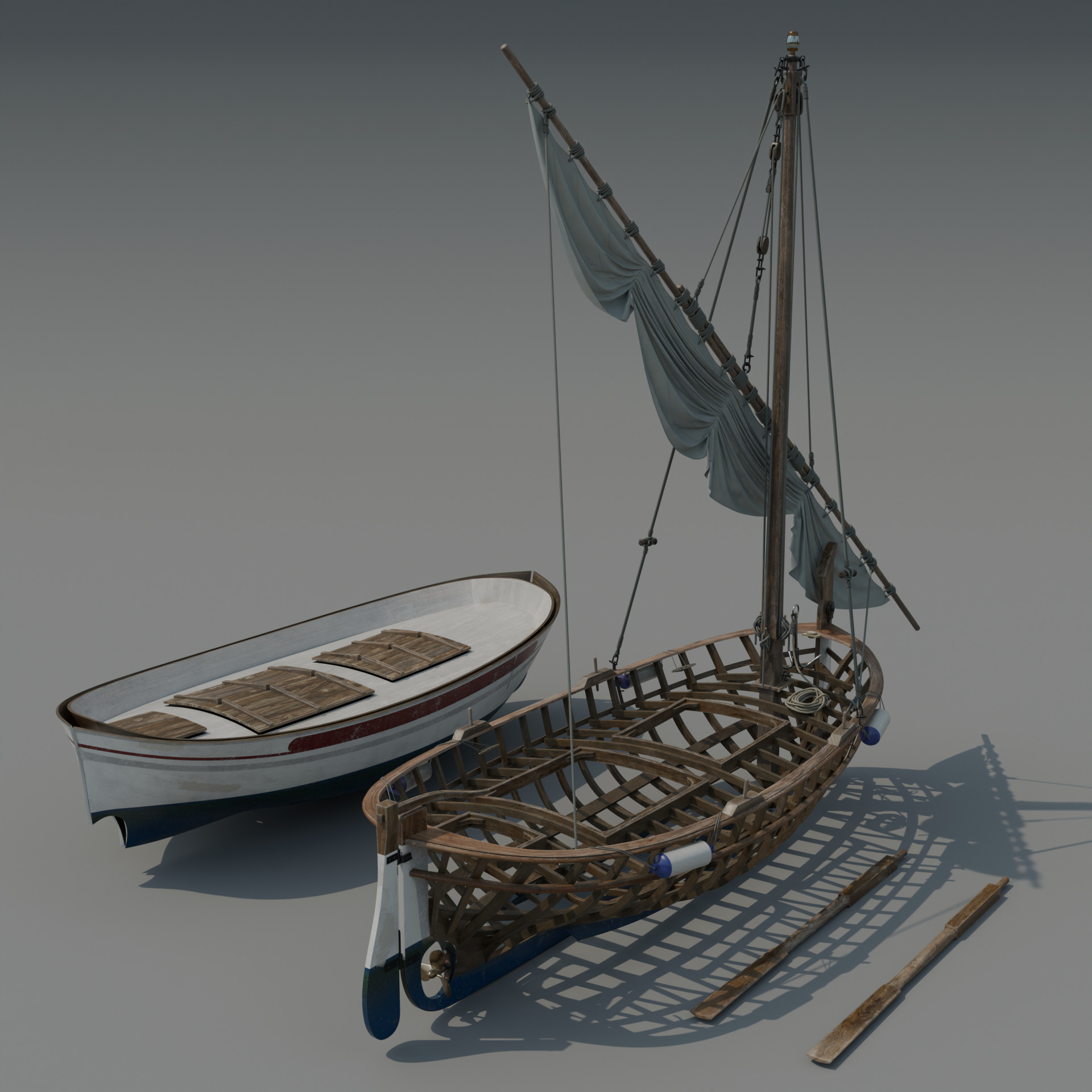 Llaut Spanish Boat 3D model_24