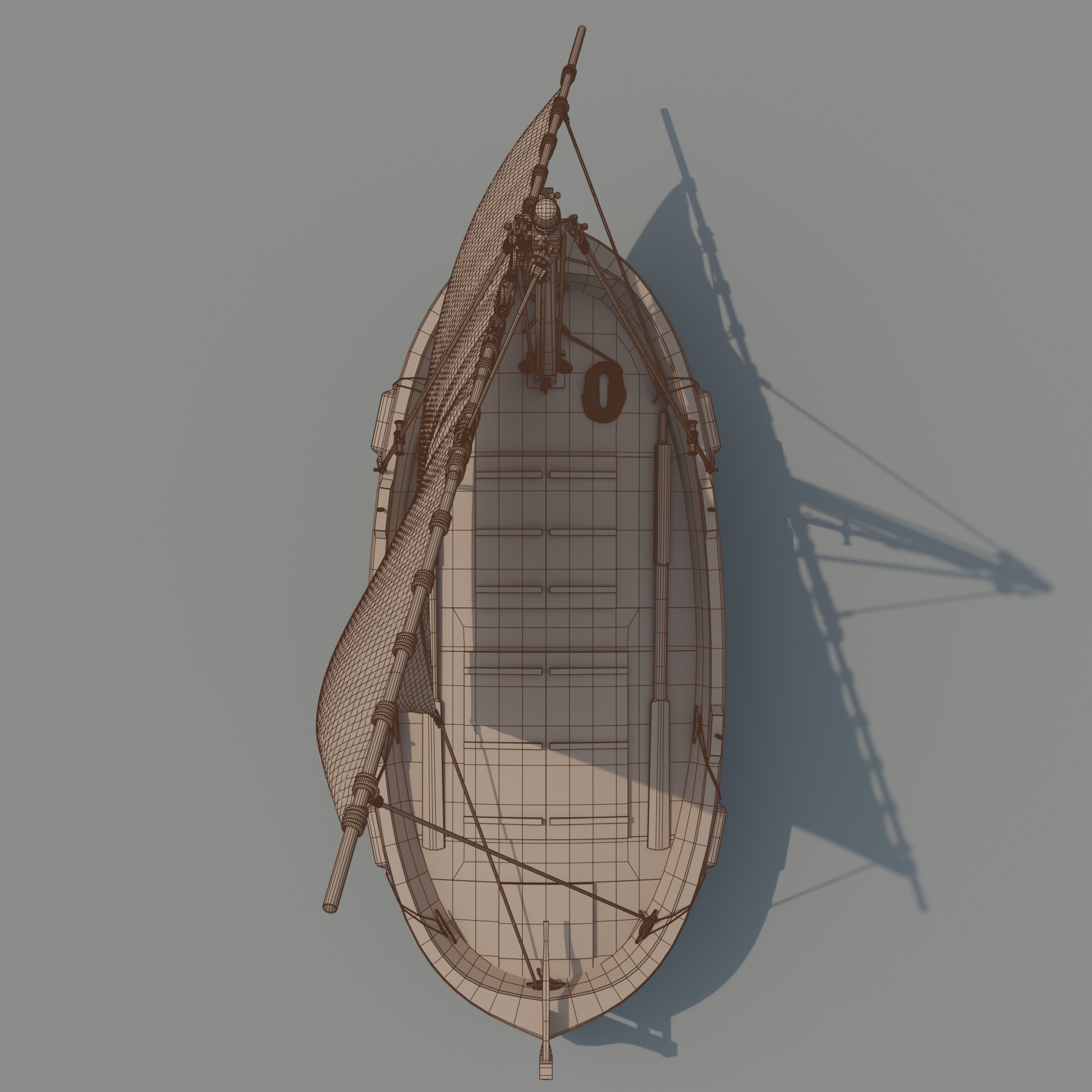 Llaut Spanish Boat 3D model_13
