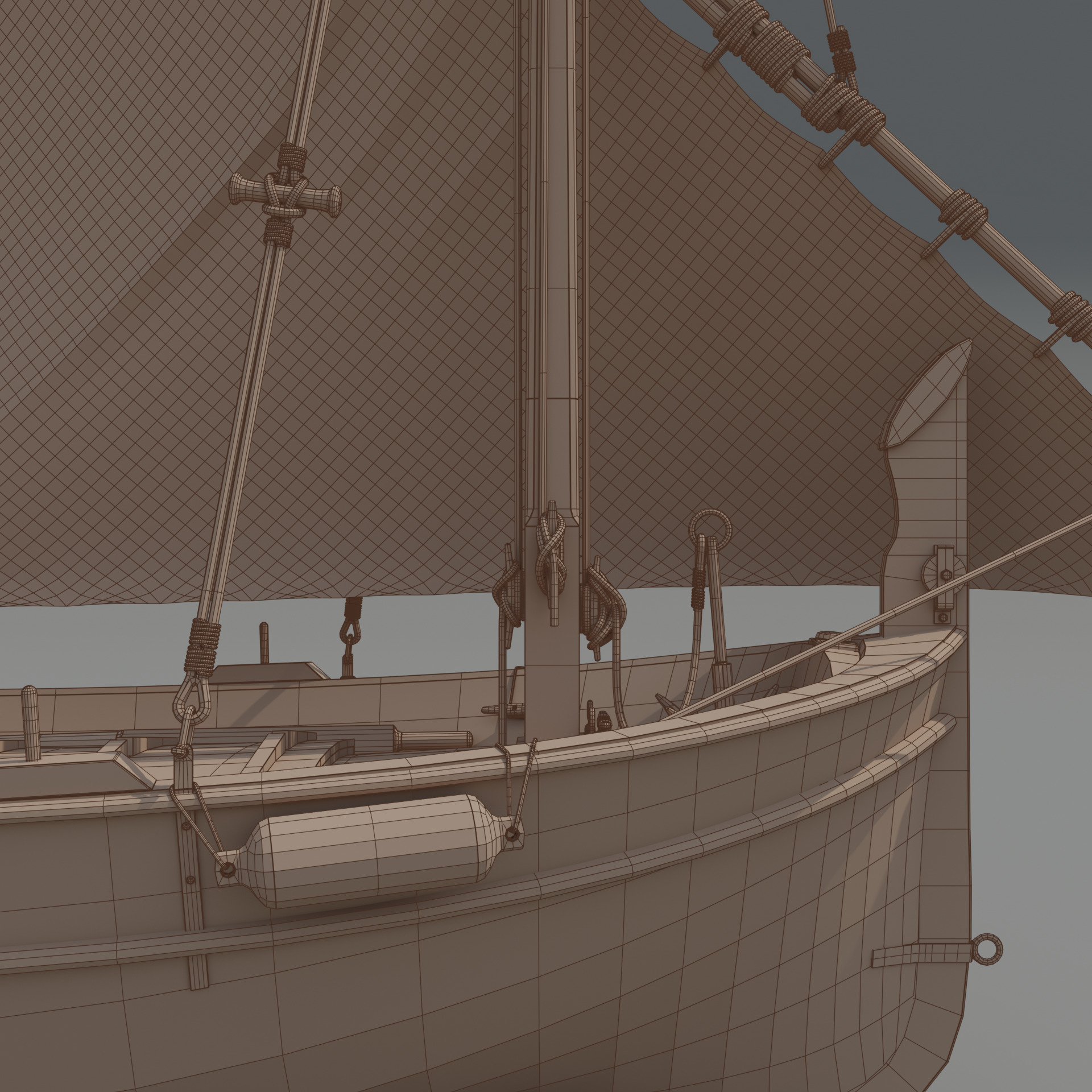 Llaut Spanish Boat 3D model_17