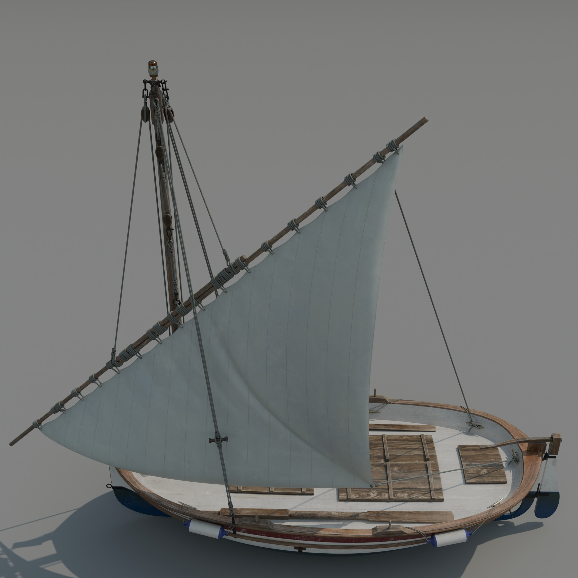 Llaut Spanish Boat 3D model_10