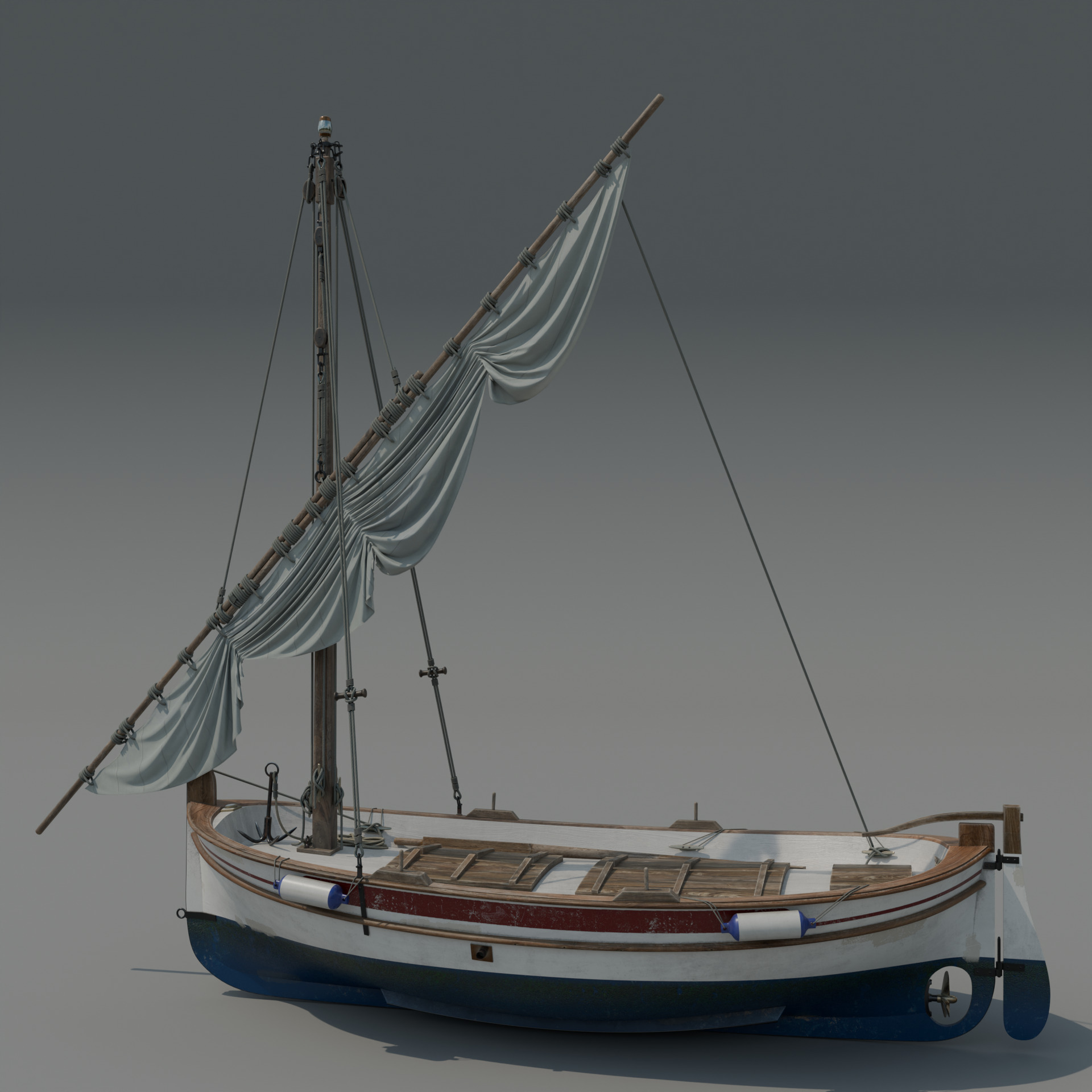 Llaut Spanish Boat 3D model_20
