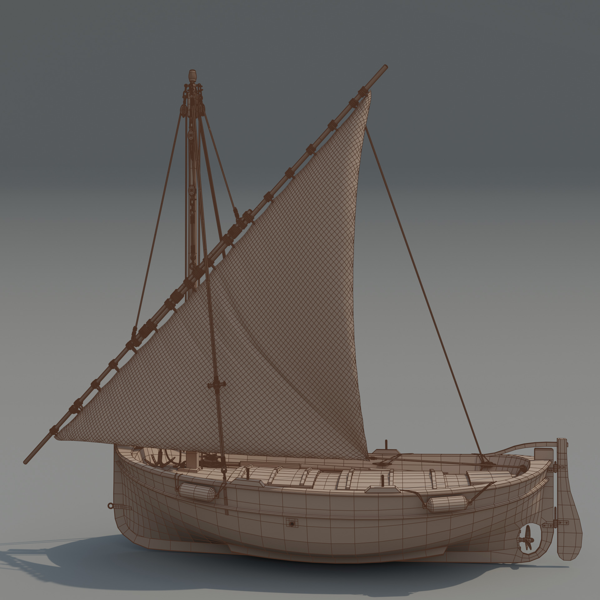 Llaut Spanish Boat 3D model_15