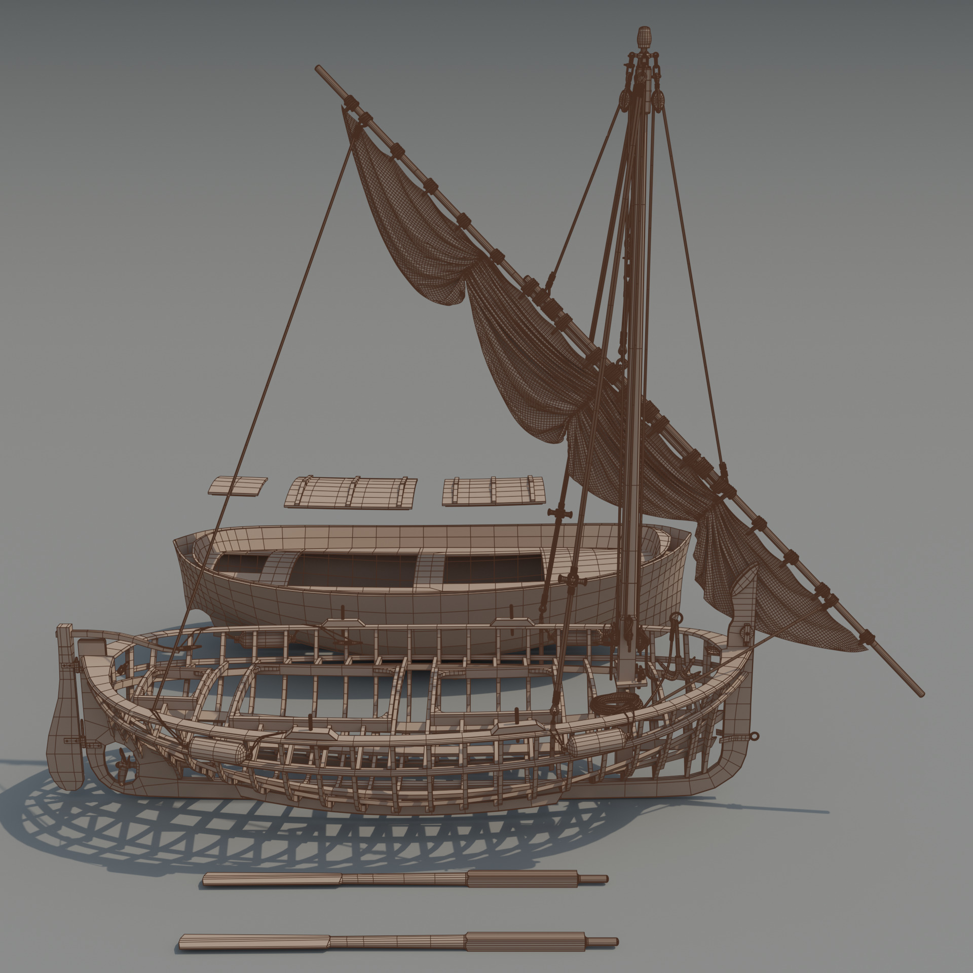 Llaut Spanish Boat 3D model_27