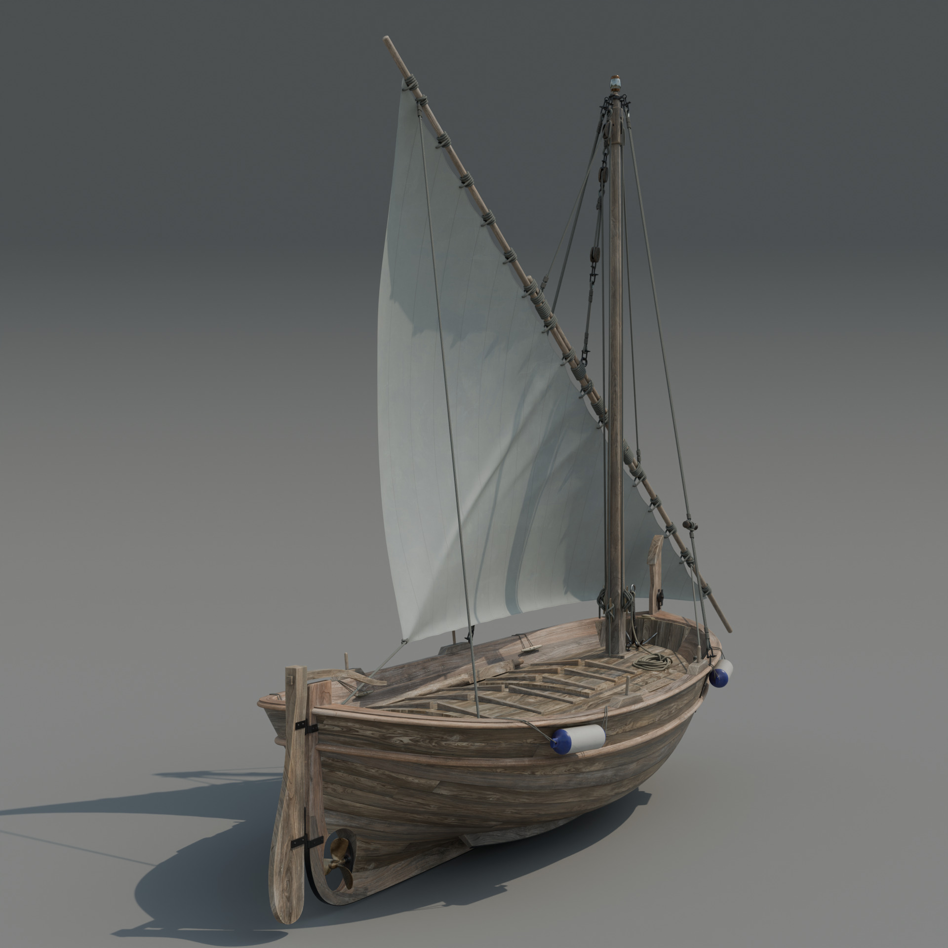 Llaut Spanish Boat 3D model_6