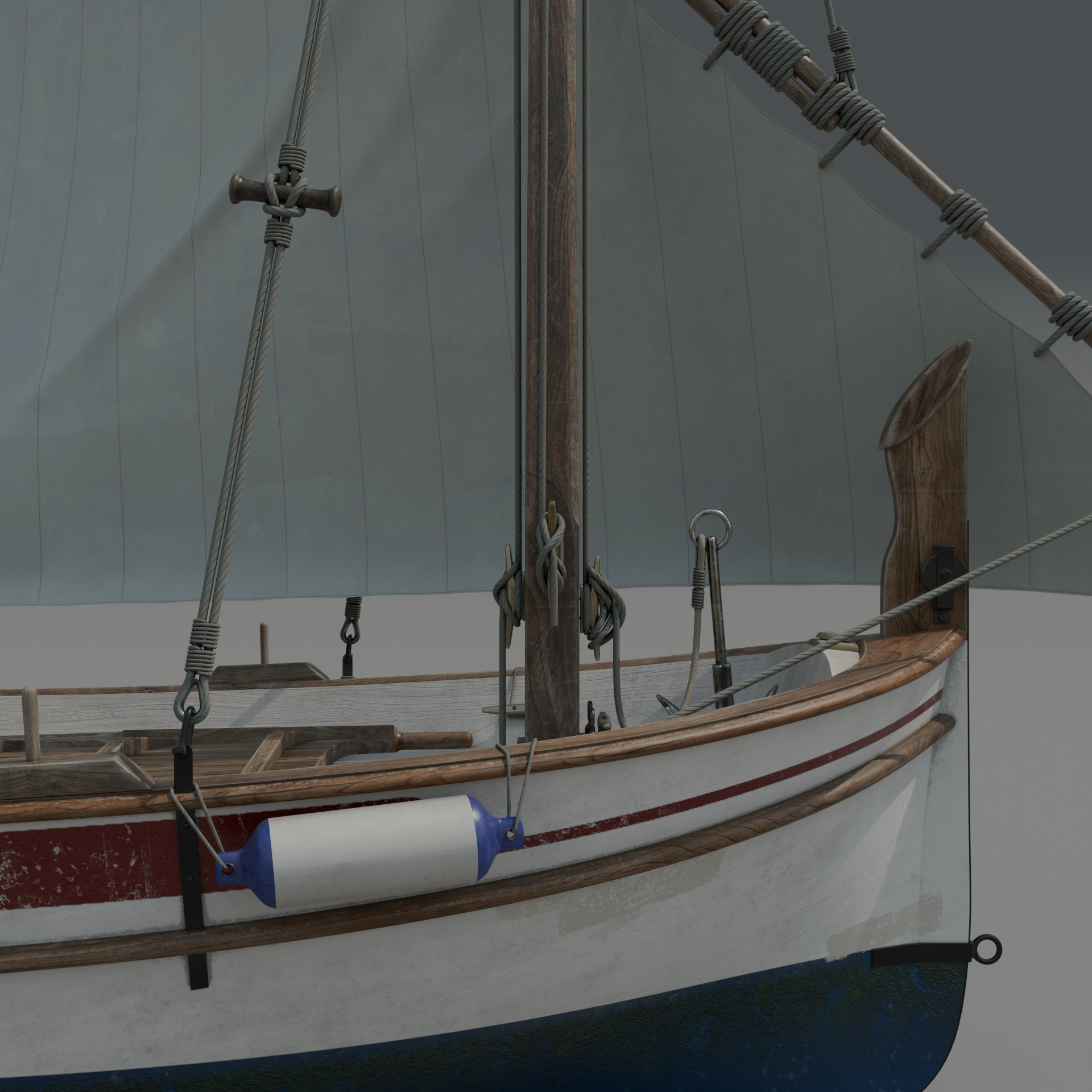 Llaut Spanish Boat 3D model_16