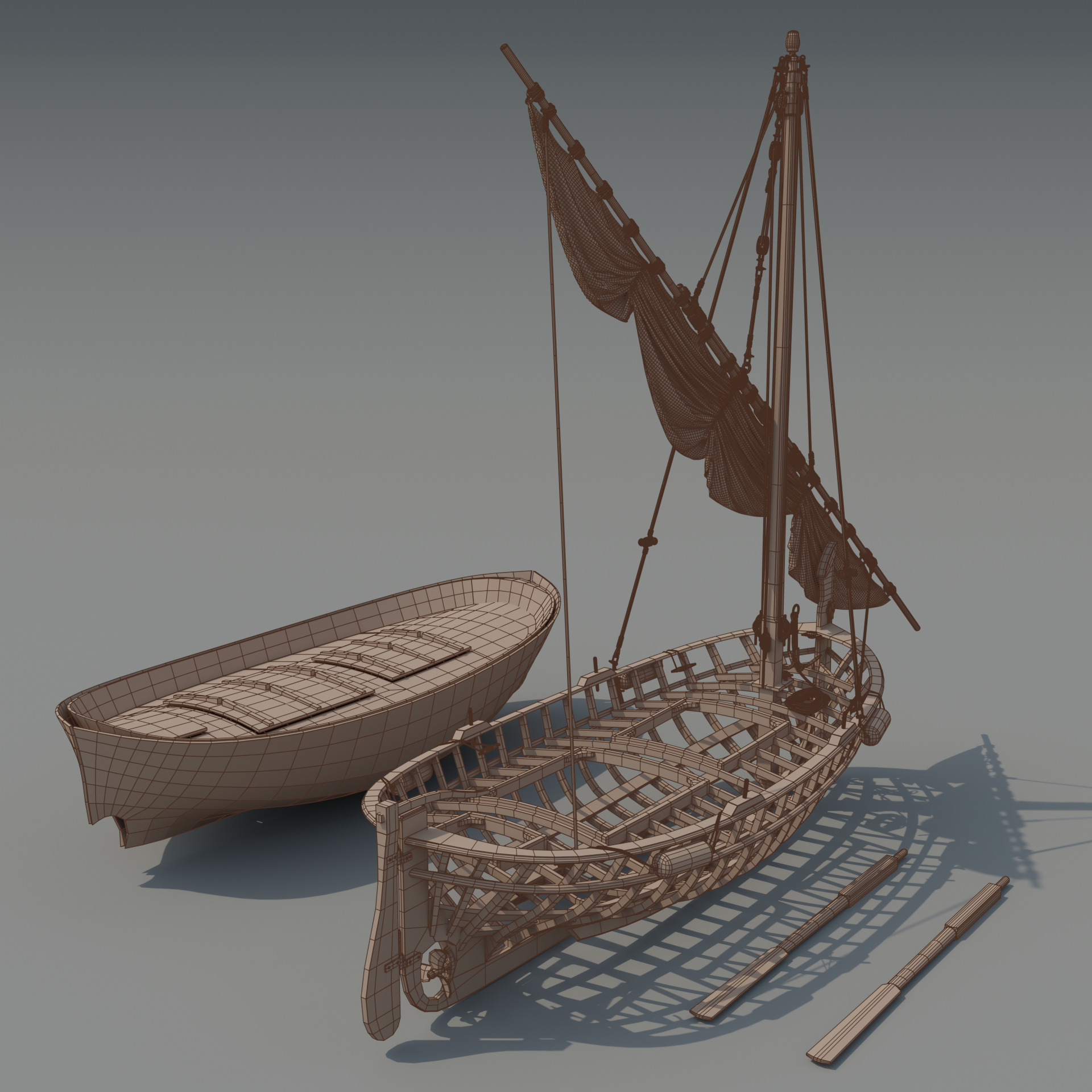 Llaut Spanish Boat 3D model_25