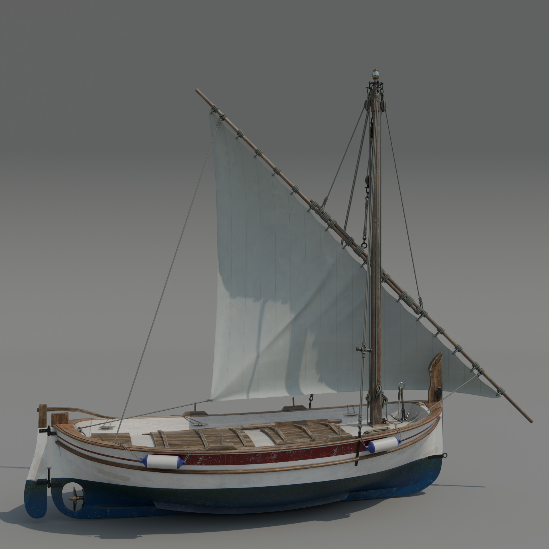 Llaut Spanish Boat 3D model_1