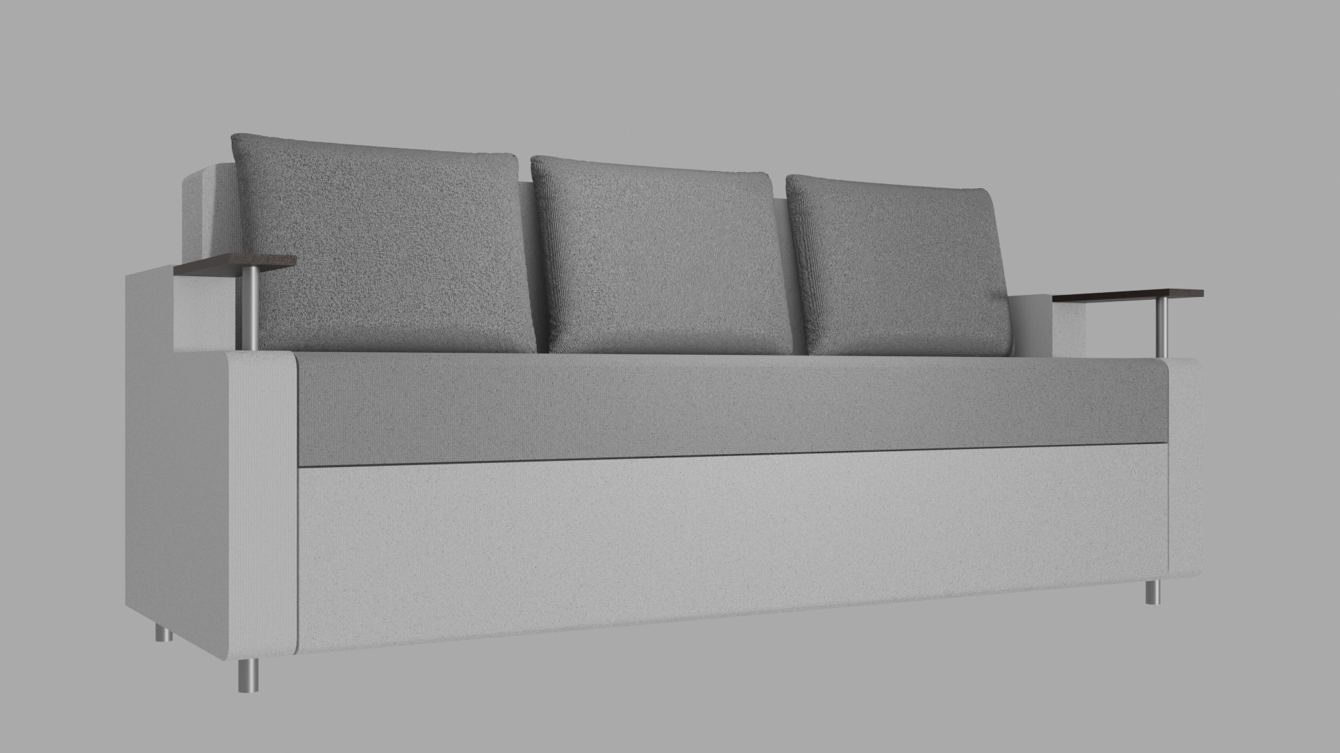 Sofa Euro Millennium light gray 3D model_7