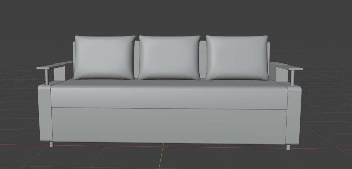 Sofa Euro Millennium light gray 3D model_11