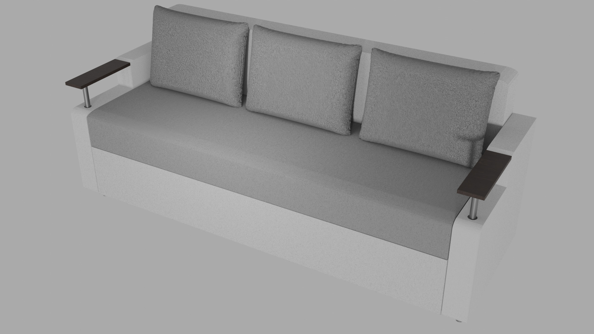 Sofa Euro Millennium light gray 3D model_9