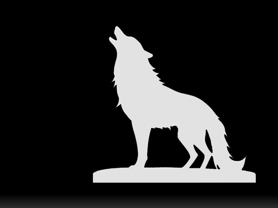 Wolf howl 3D print model_4