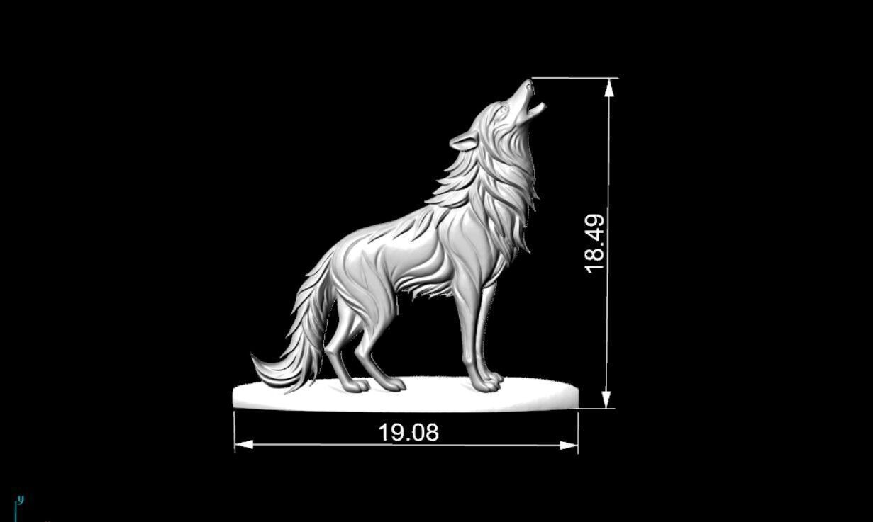 Wolf howl 3D print model_5