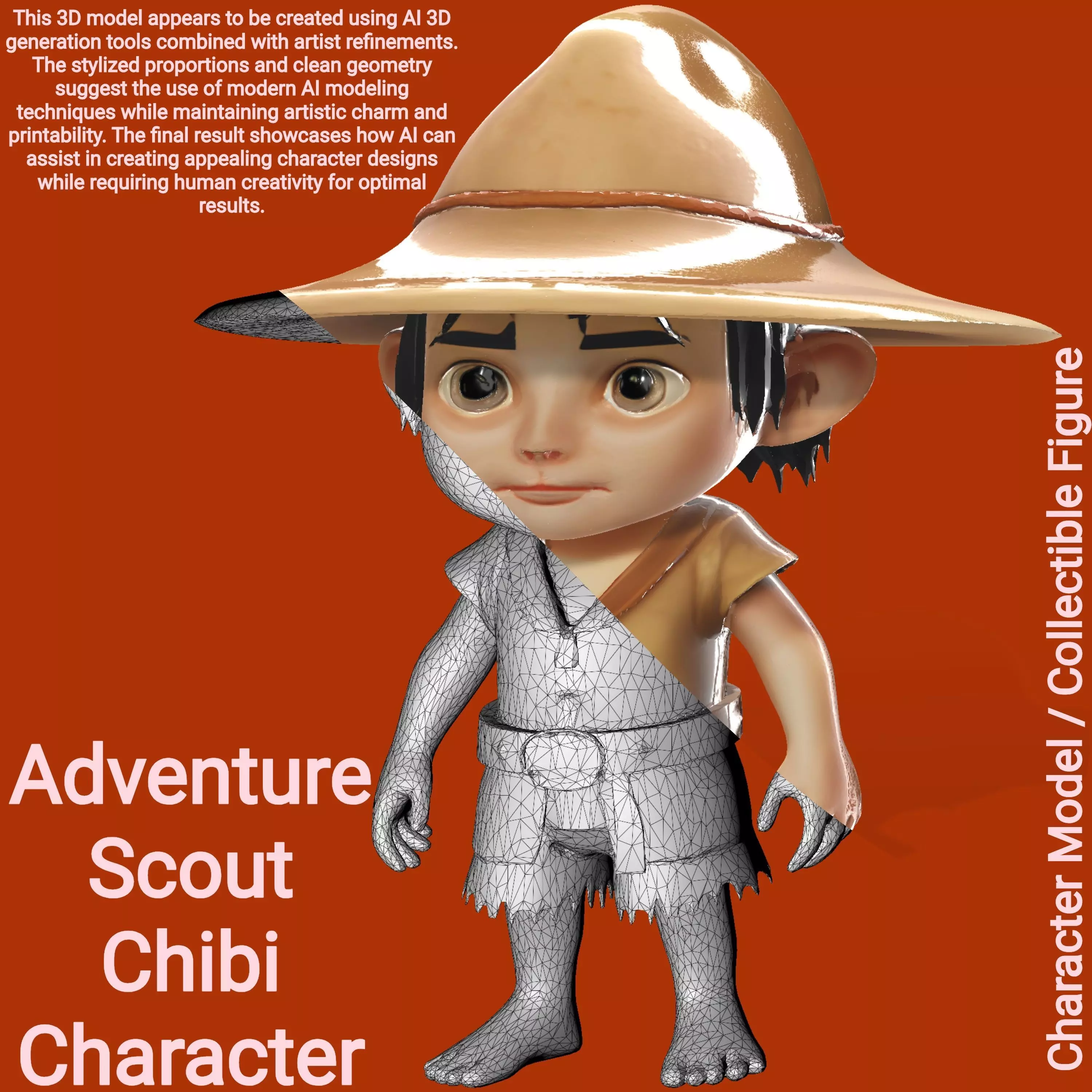 Adventure Scout Chibi Character Free 3D print model