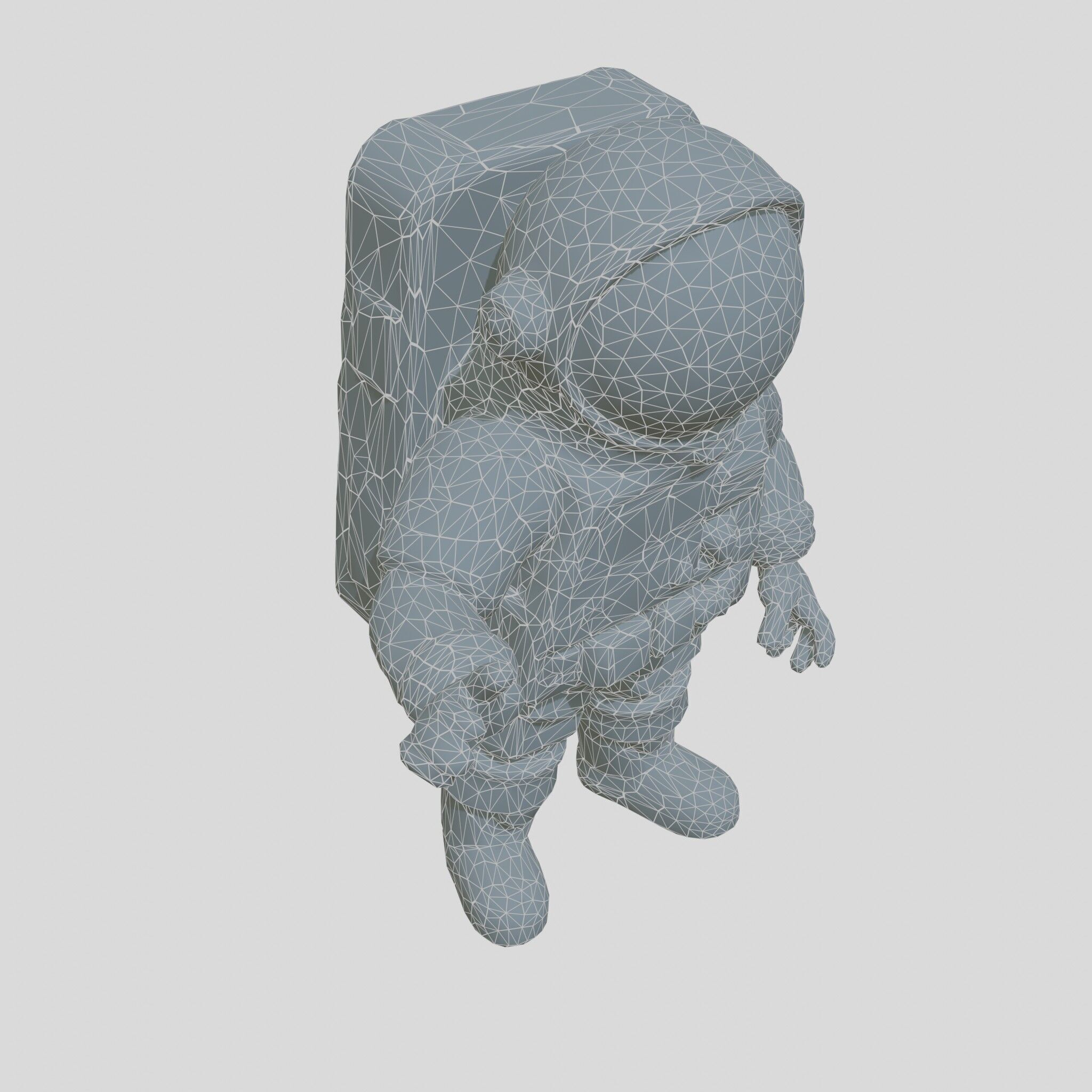 Astronaut Character Cartoon Style 3D Model Low-poly 3D model_12