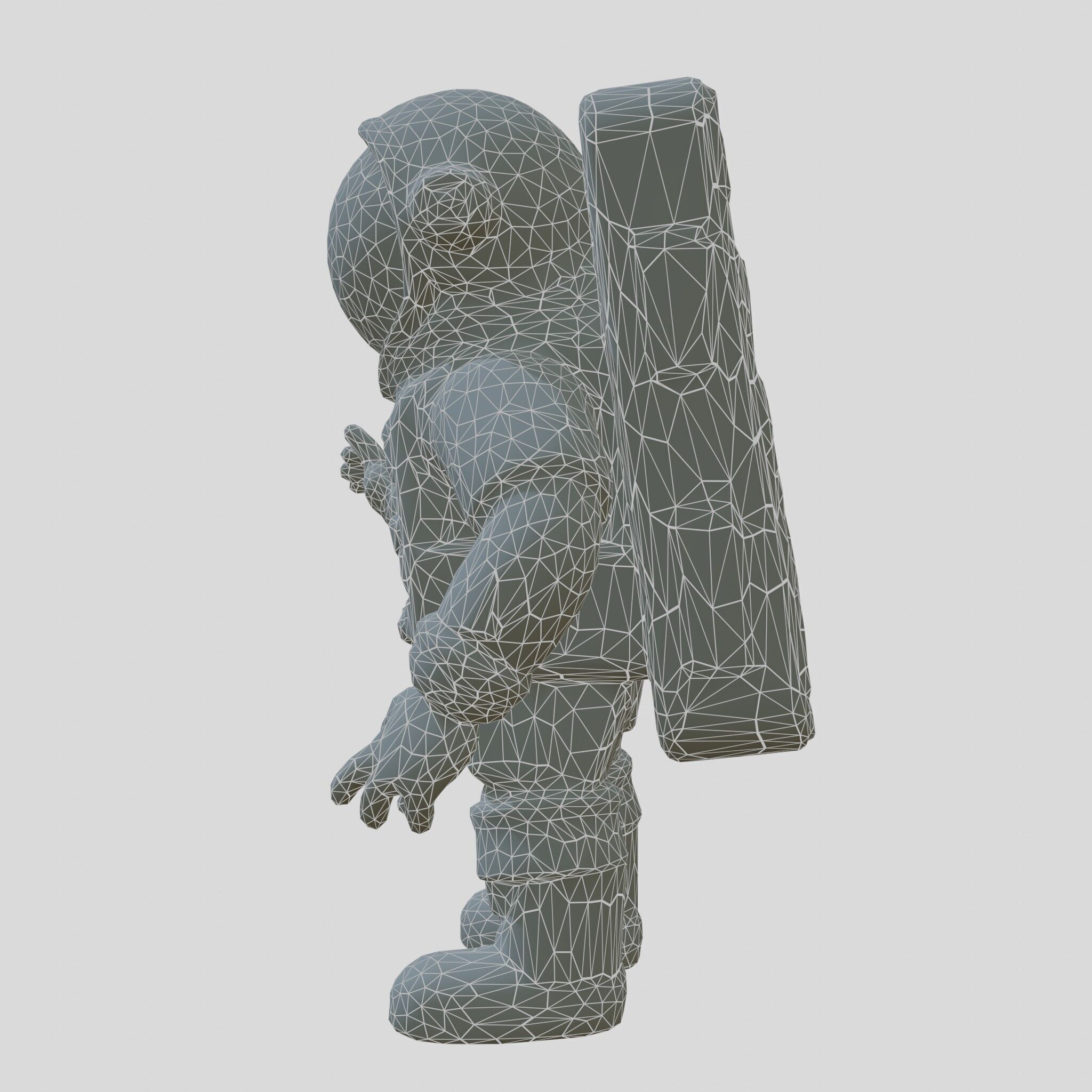 Astronaut Character Cartoon Style 3D Model Low-poly 3D model_6