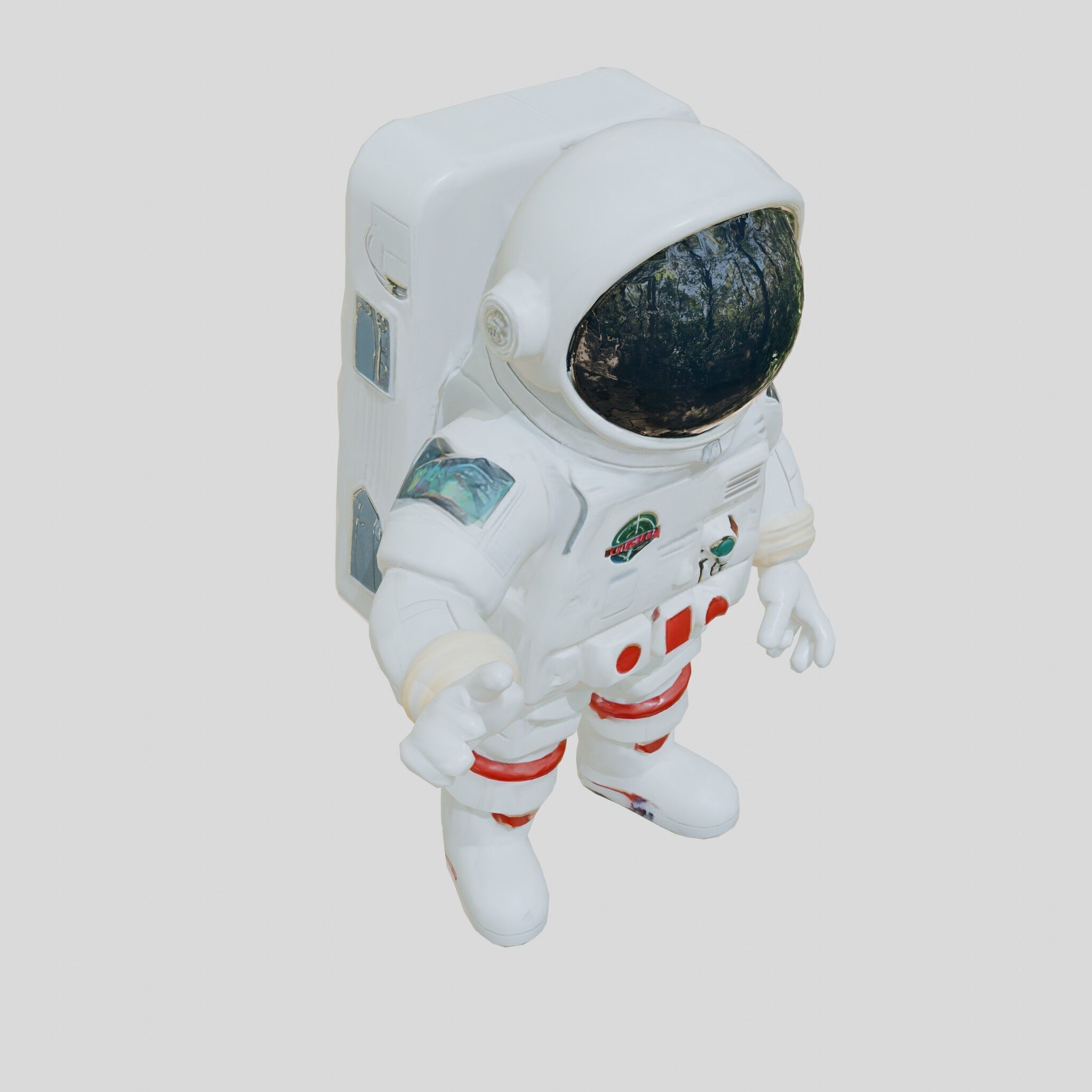 Astronaut Character Cartoon Style 3D Model Low-poly 3D model_9