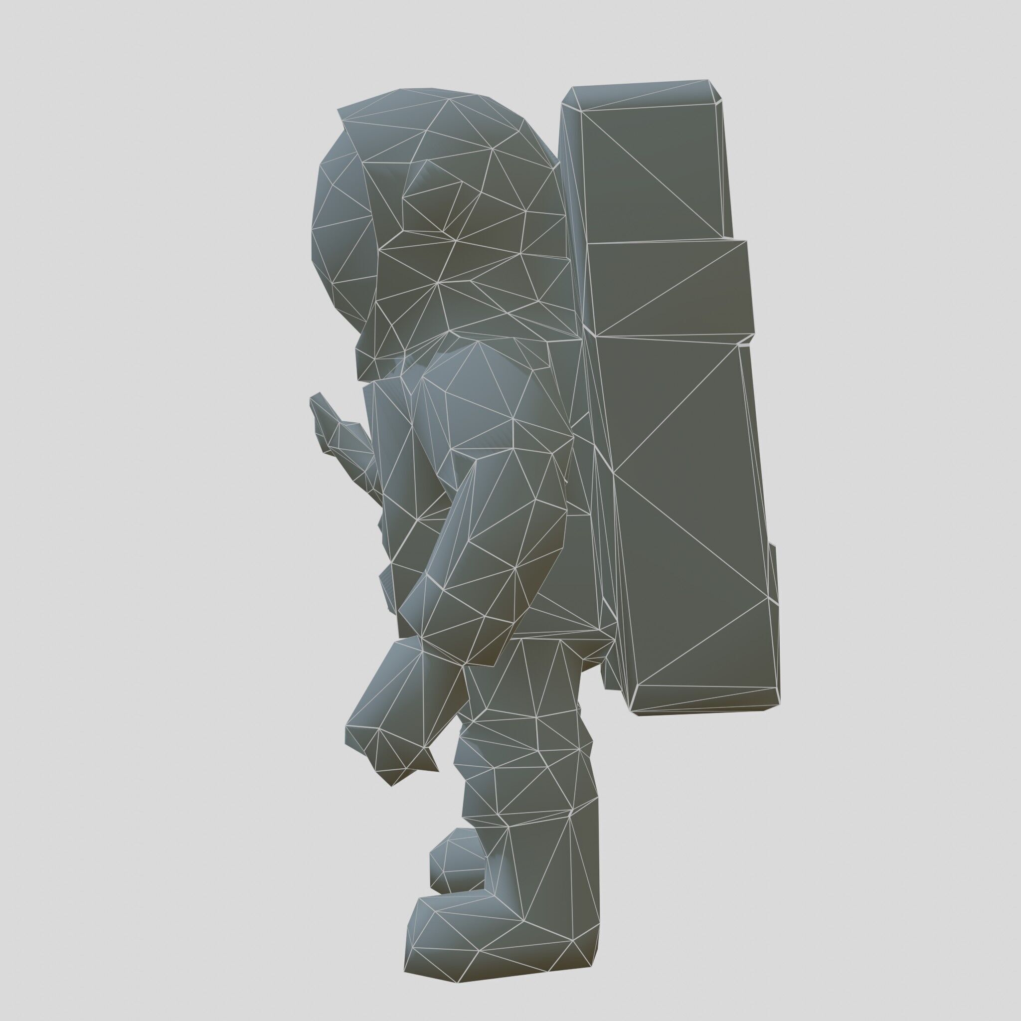 Astronaut Character Cartoon Style 3D Model Low-poly 3D model_7