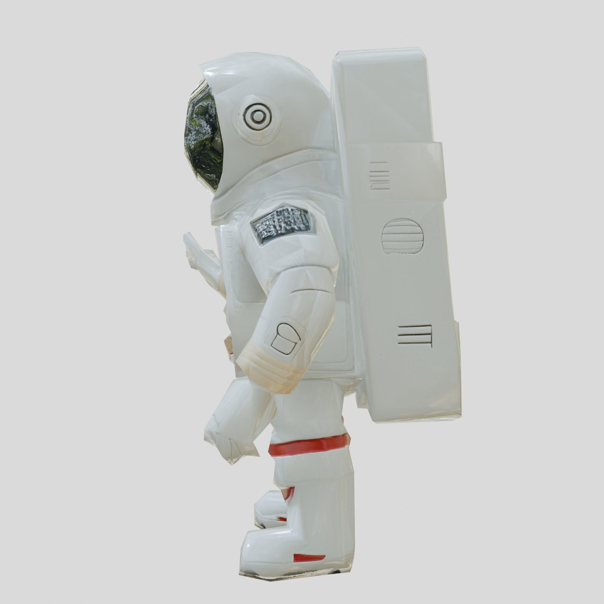 Astronaut Character Cartoon Style 3D Model Low-poly 3D model_4