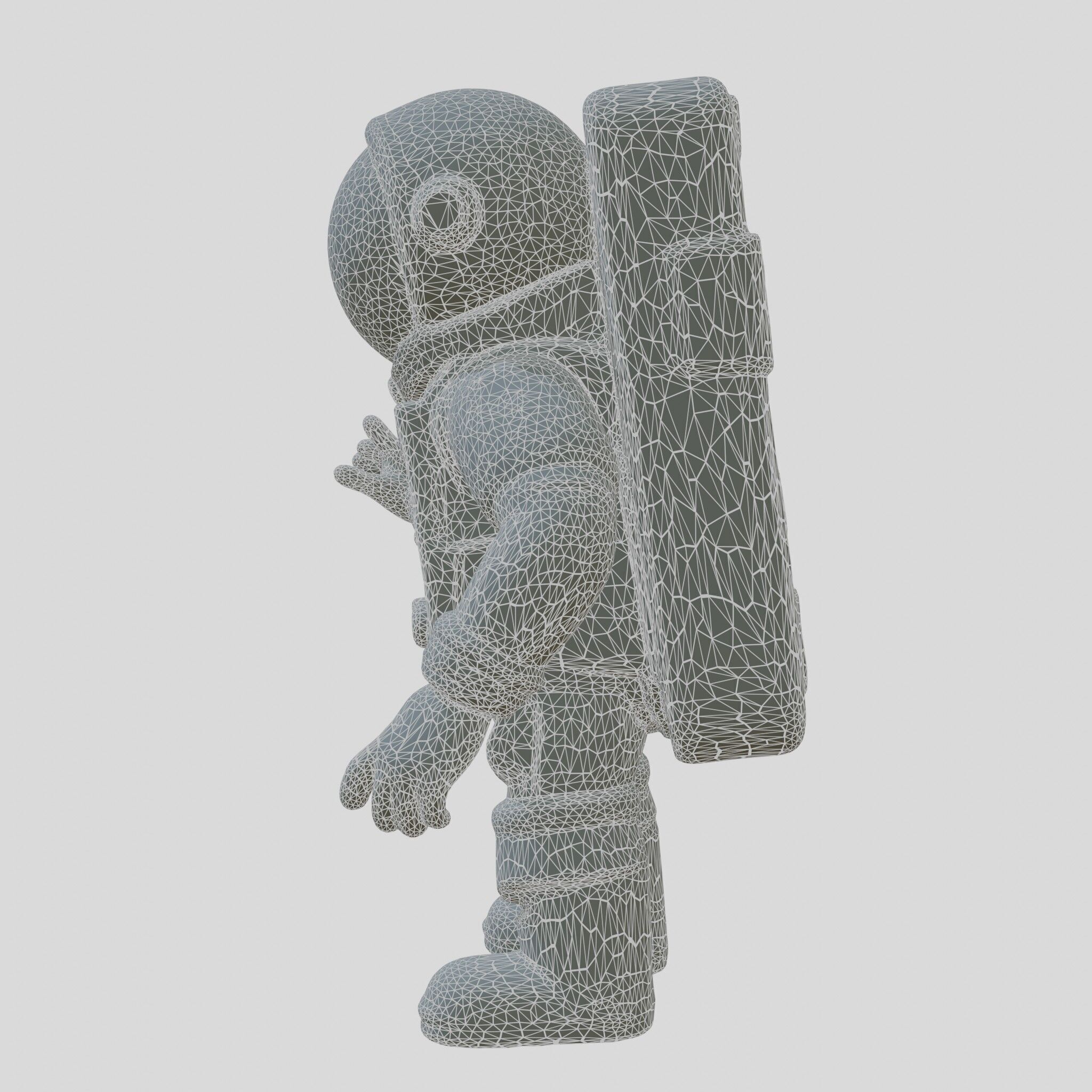 Astronaut Character Cartoon Style 3D Model Low-poly 3D model_5