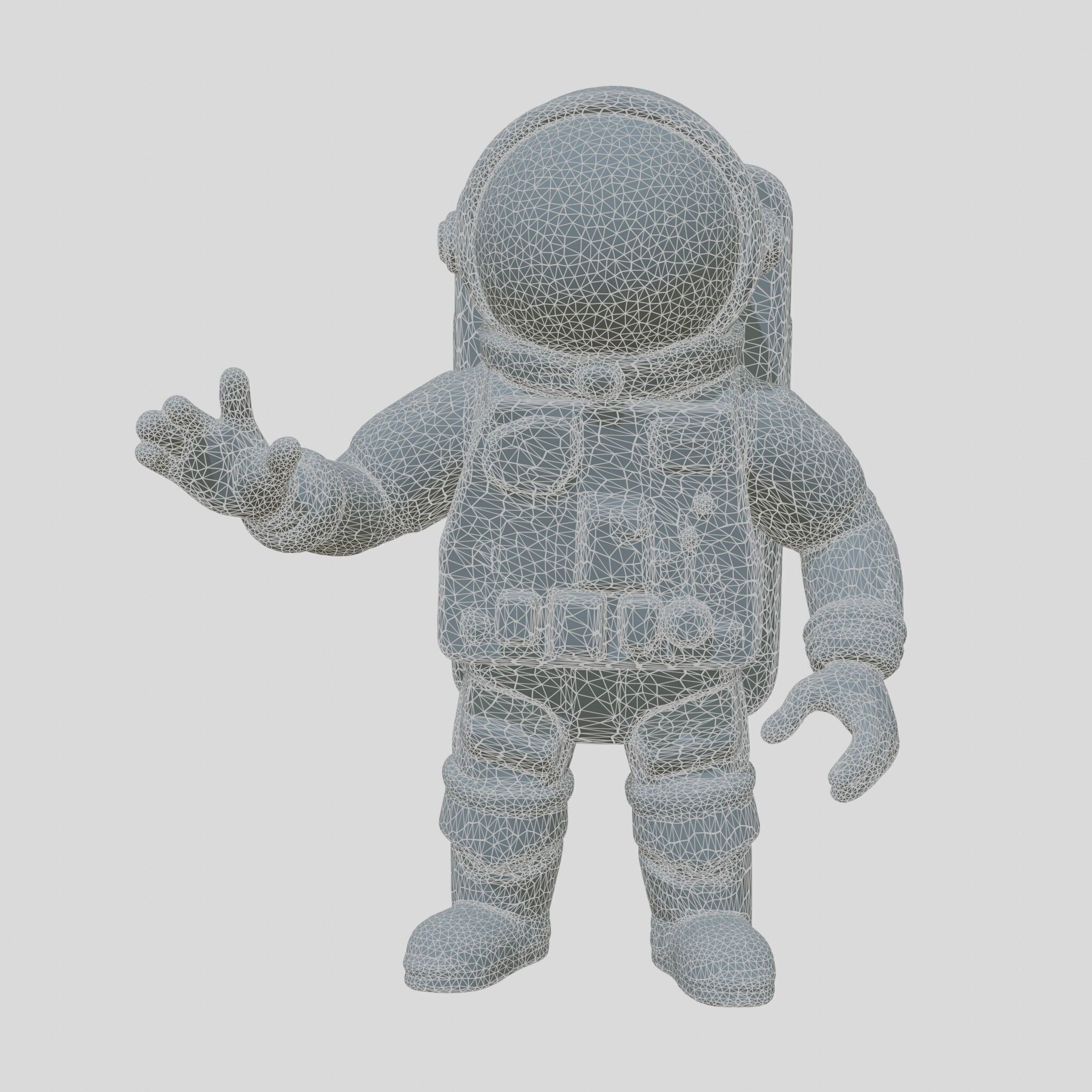 Astronaut Character Cartoon Style 3D Model Low-poly 3D model_14