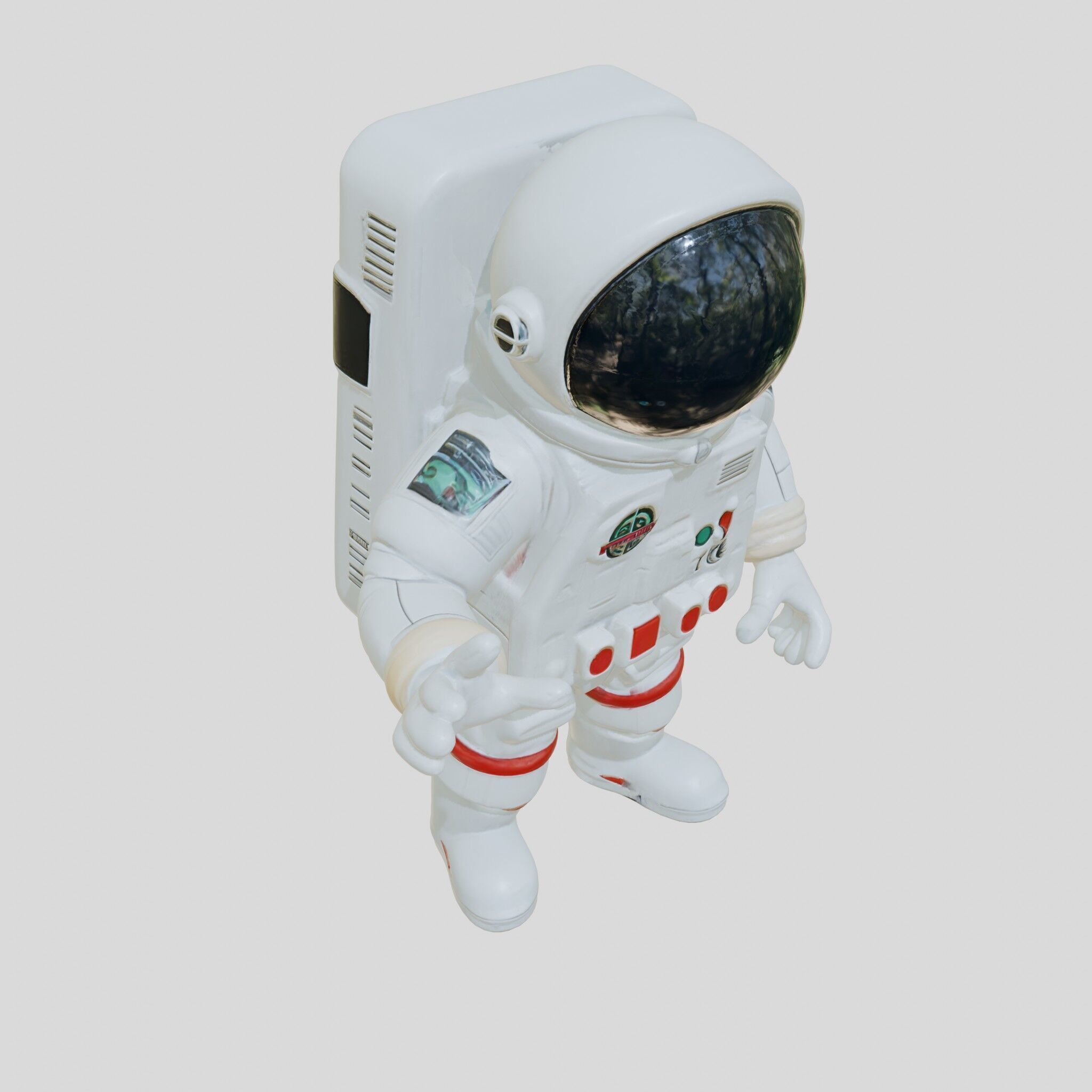 Astronaut Character Cartoon Style 3D Model Low-poly 3D model_8