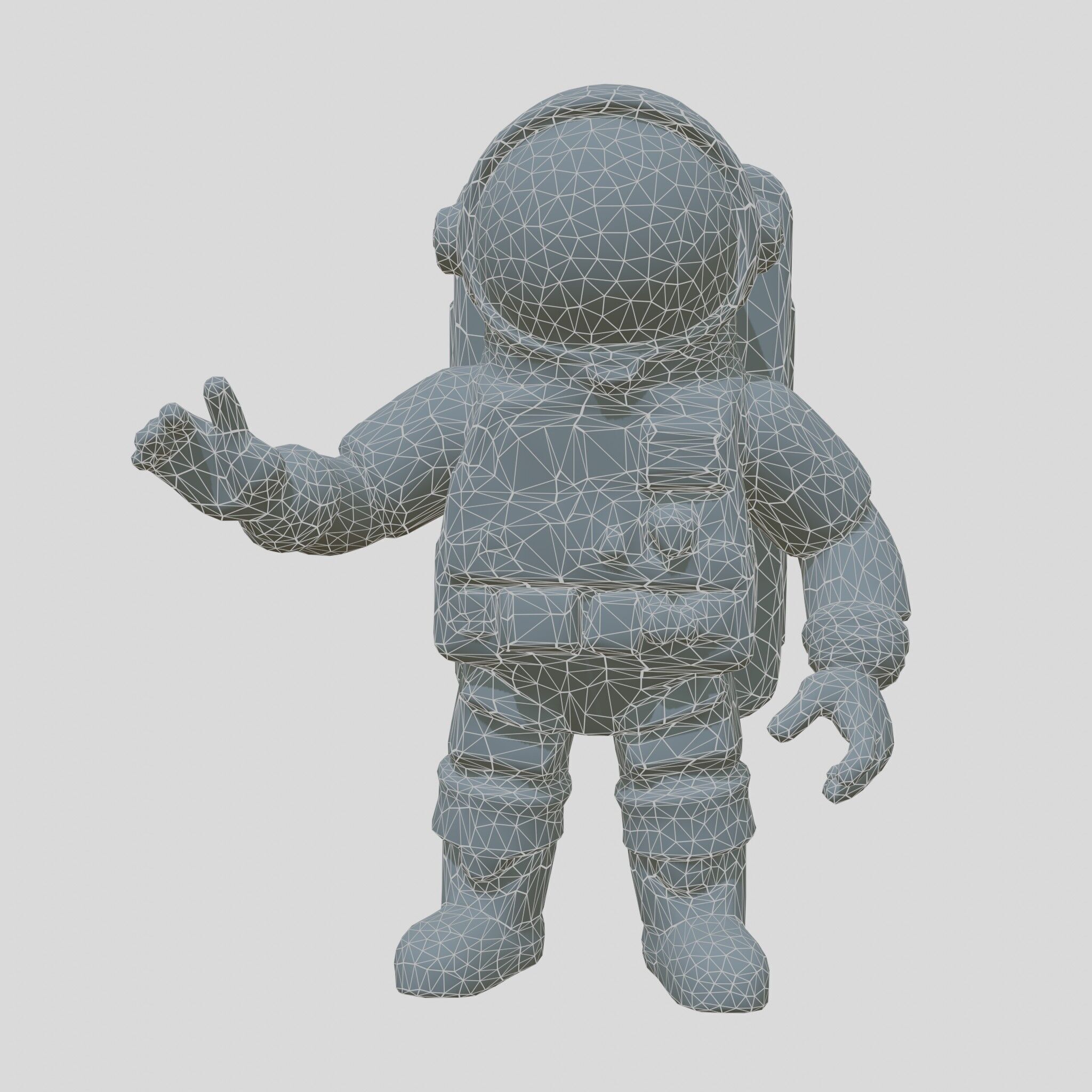 Astronaut Character Cartoon Style 3D Model Low-poly 3D model_18
