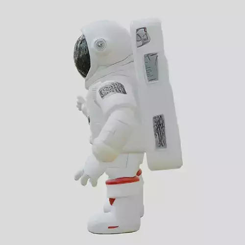 Astronaut Character Cartoon Style 3D Model Low-poly 3D model