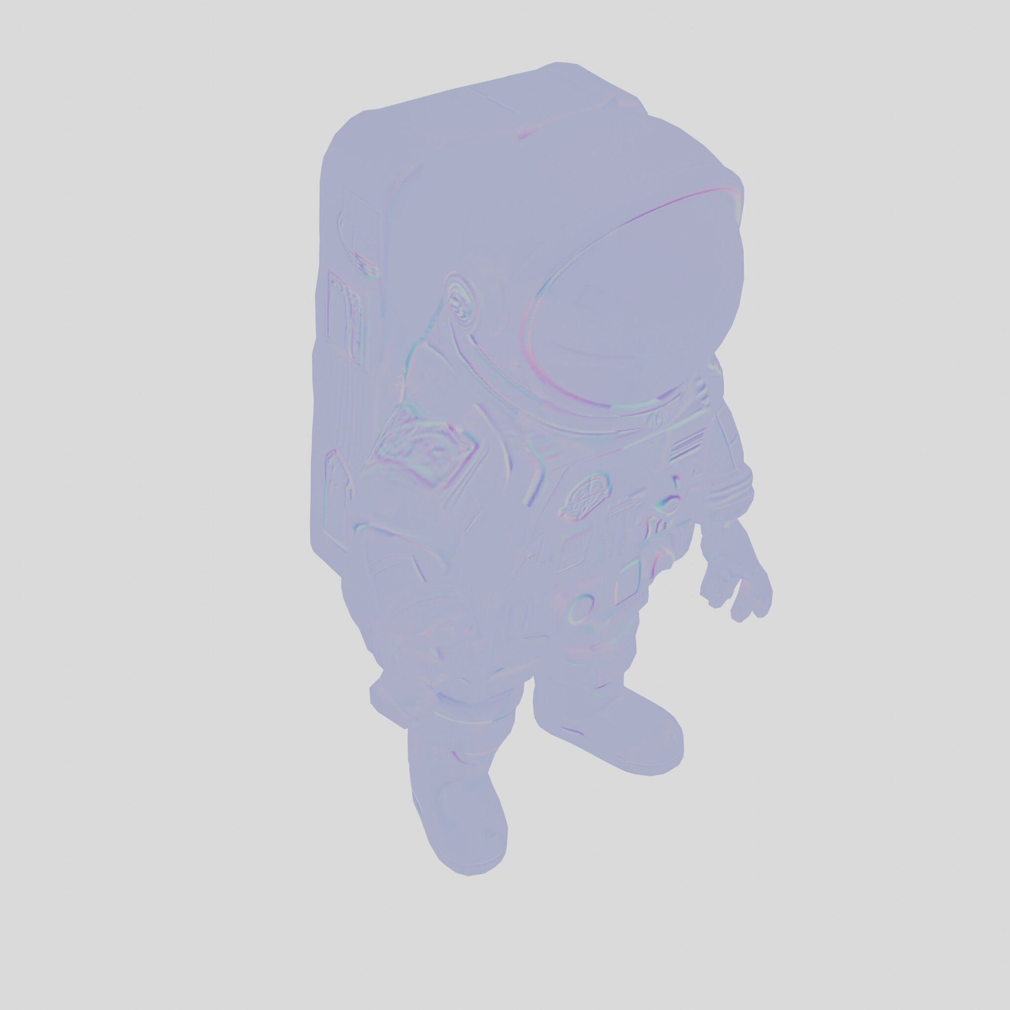 Astronaut Character Cartoon Style 3D Model Low-poly 3D model_27