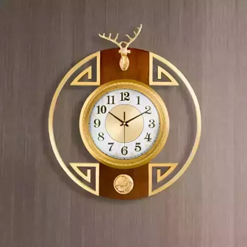 Wall Clock Metal Decorative