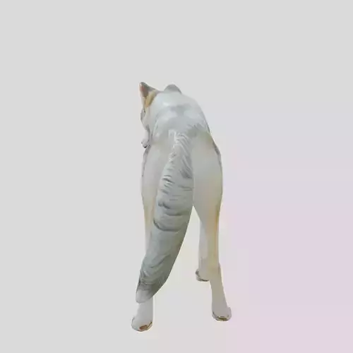 Realistic Wolf 3D Model with Detailed Fur Low-poly 3D model